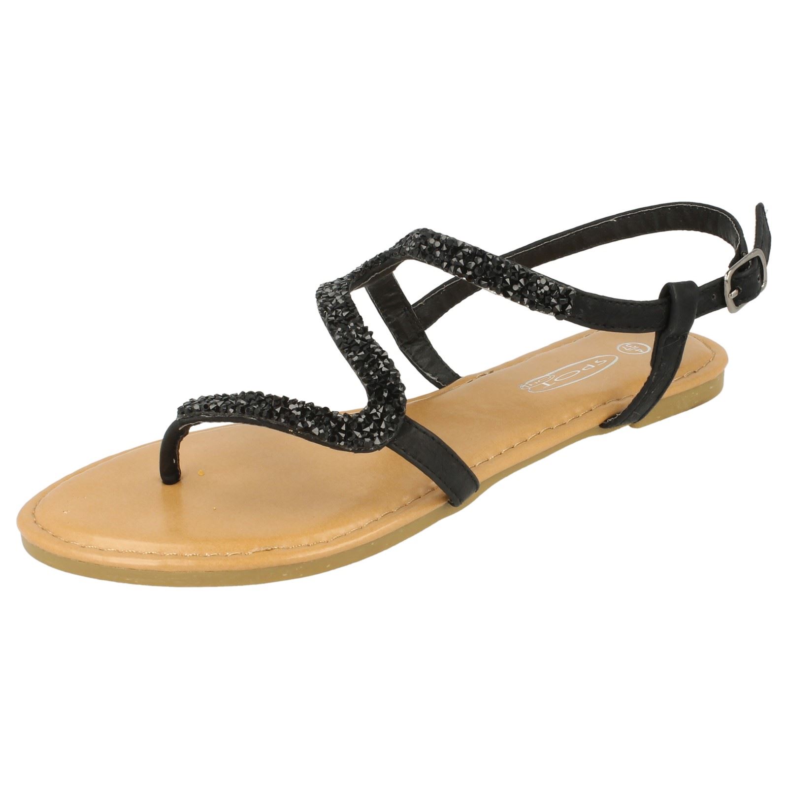 Donna Spot On Punta Aperta paillettes ONDULATO Sandali Donna Spot On Punta Aperta paillettes ONDULATO Sandali