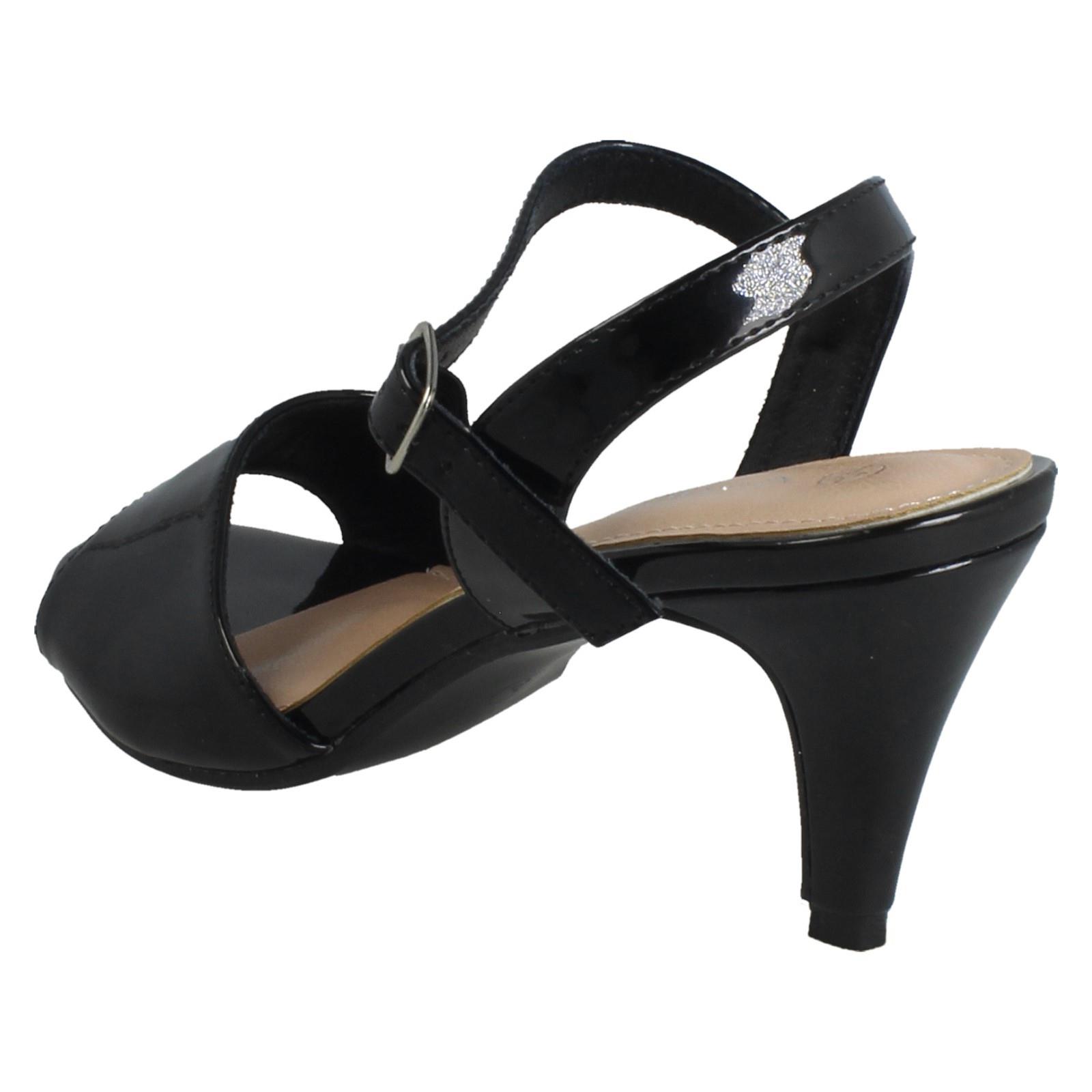 Sandalias de tacón formales de ajuste ancho con cierre de hebilla Anne Michelle para dama "F1R2114" - Imagen 13 de 46