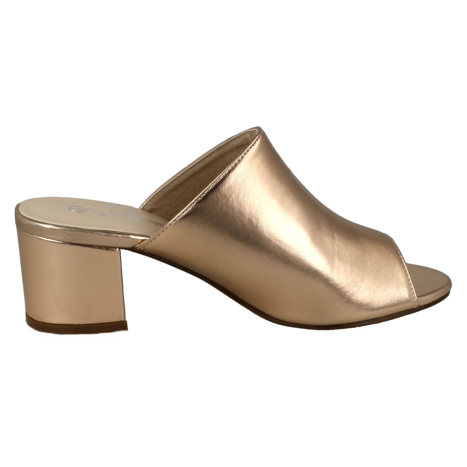 Ladies Anne Michelle Chunky Heel Mule Sandals 'F1R0664' - Picture 17 of 28