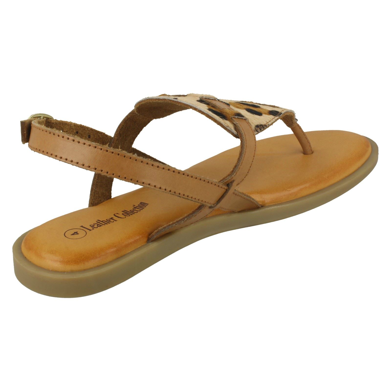 Ladies Leather Collection Animal Print "Sandals" - Picture 24 of 28