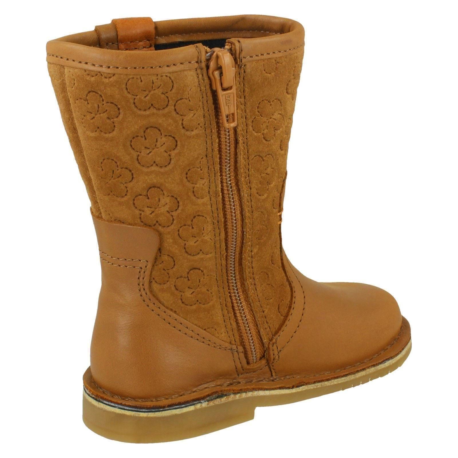 Girls Clarks Comet Pop Casual Mid Calf Boots - Picture 10 of 19