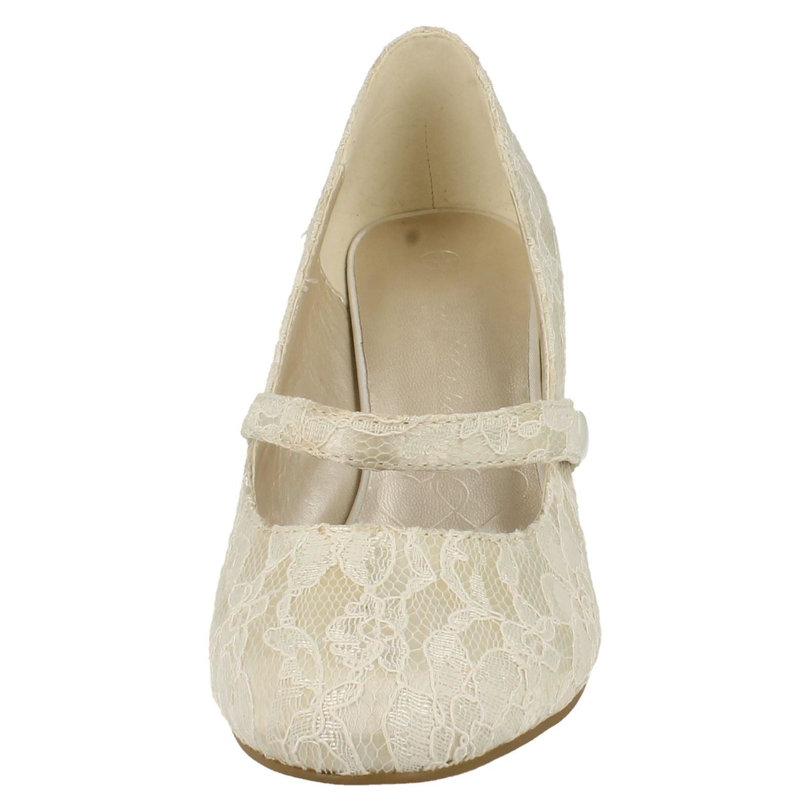 Ladies Anne Michelle Low Heel Wedding Shoes - Picture 18 of 28