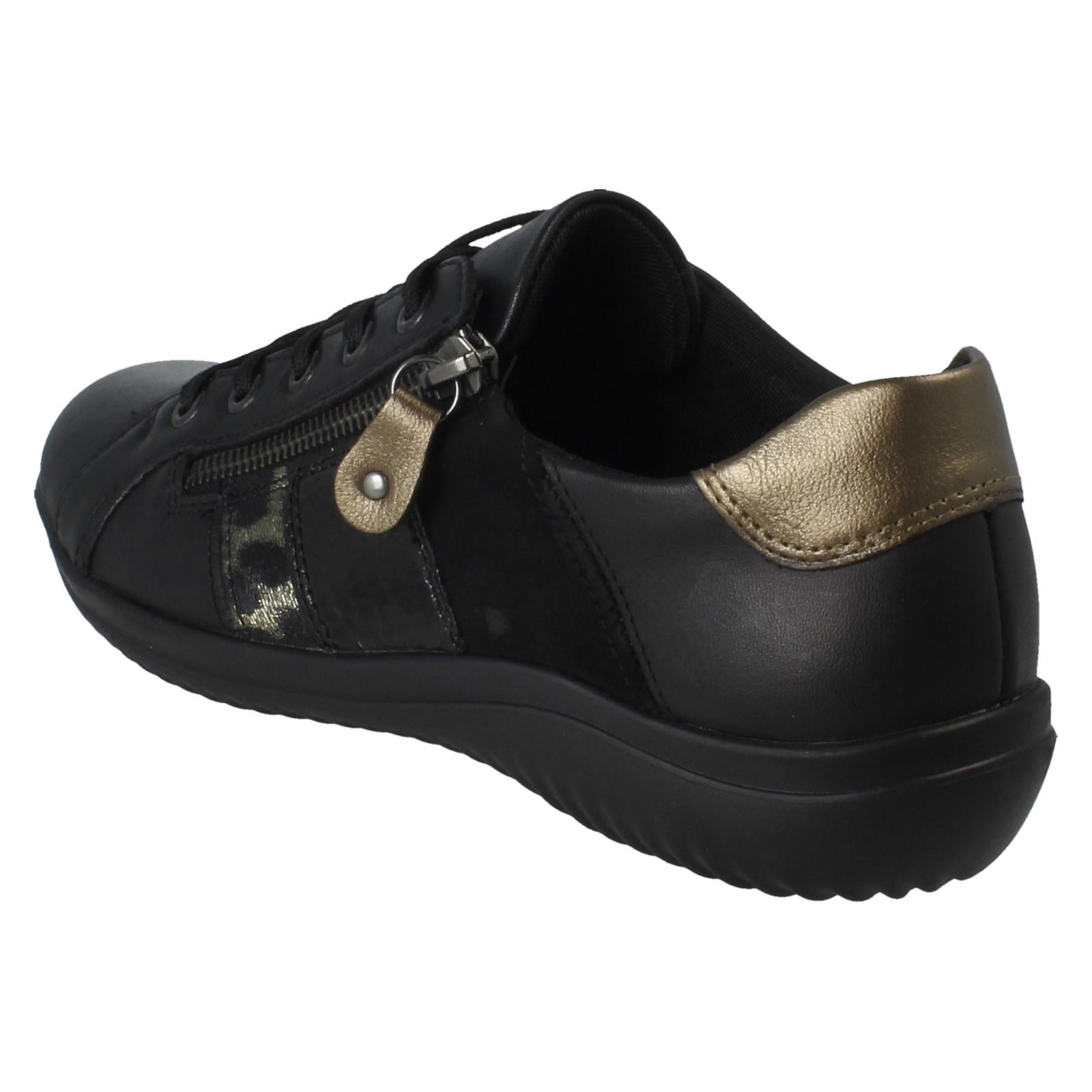 Ladies Remonte Lace and Zip Fastening Casual Trainer Shoes D1E00 - Picture 4 of 10