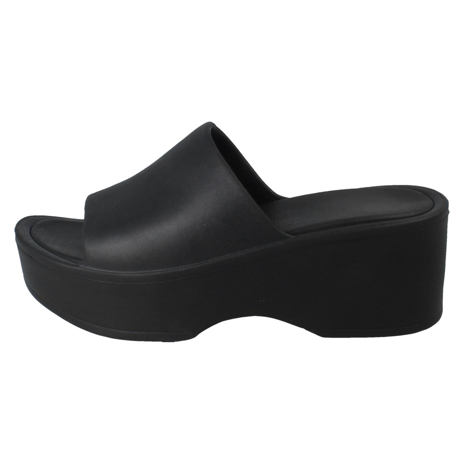 Sandalias deslizantes con plataforma de cuña alta "F1R2100" para dama - Imagen 3 de 10