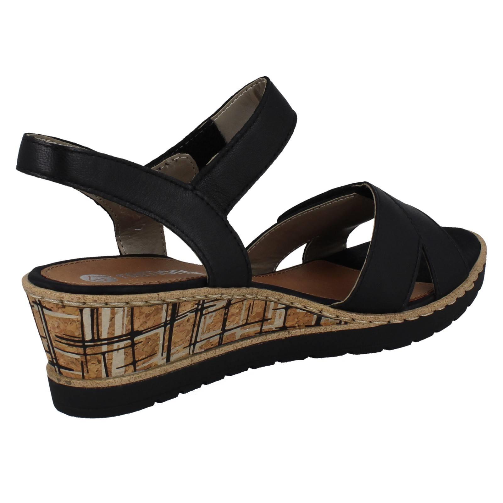 Sandali Da Donna Remonte Con Cinghie Regolabili E Tacco A Wedge *R6R266* - Picture 6 of 19