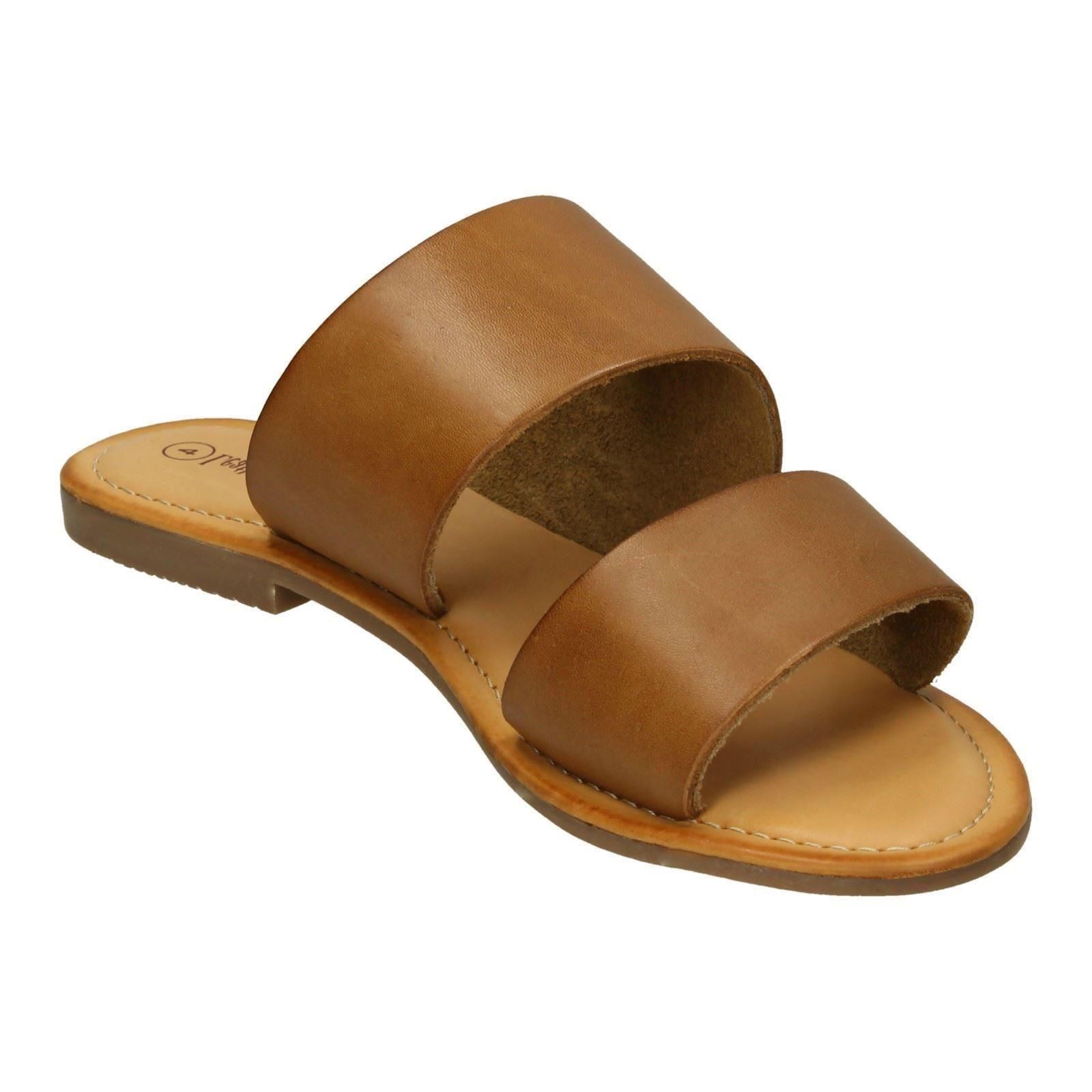 Ladies Leather Collection Double Strap Mules - Picture 17 of 28