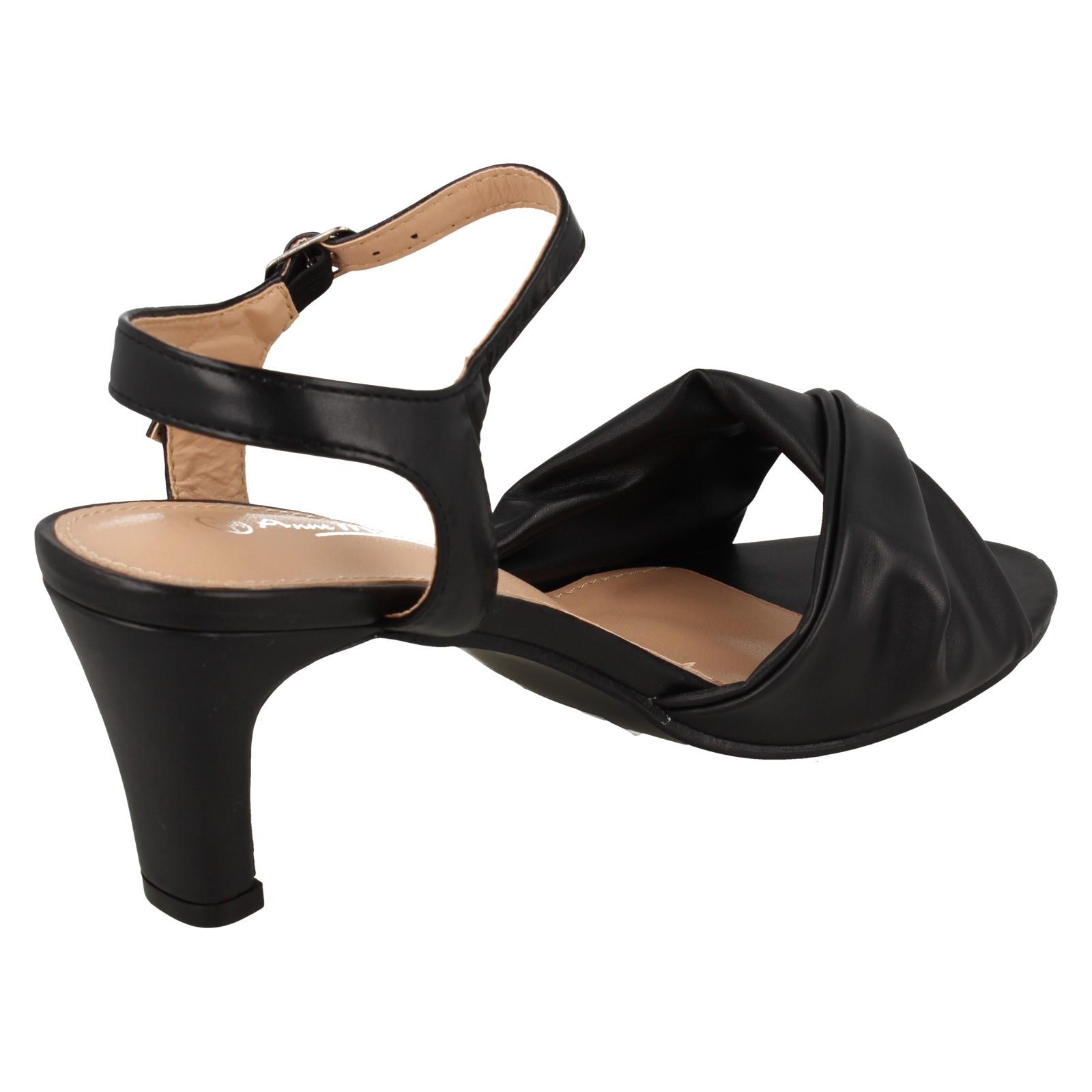 Ladies F1R2111 Anne Michelle Mid Heel Casual Wide Fit Sandals - Picture 15 of 46