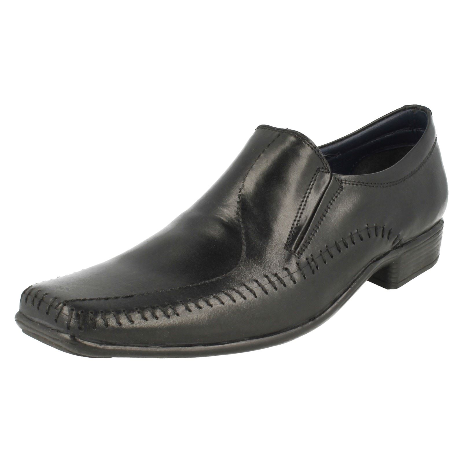 Mens PSL Formal Smart Squared Toe Slip On Leather shoes LE054B Mens PSL Formal Smart Squared Toe Slip On Leather shoes LE054B