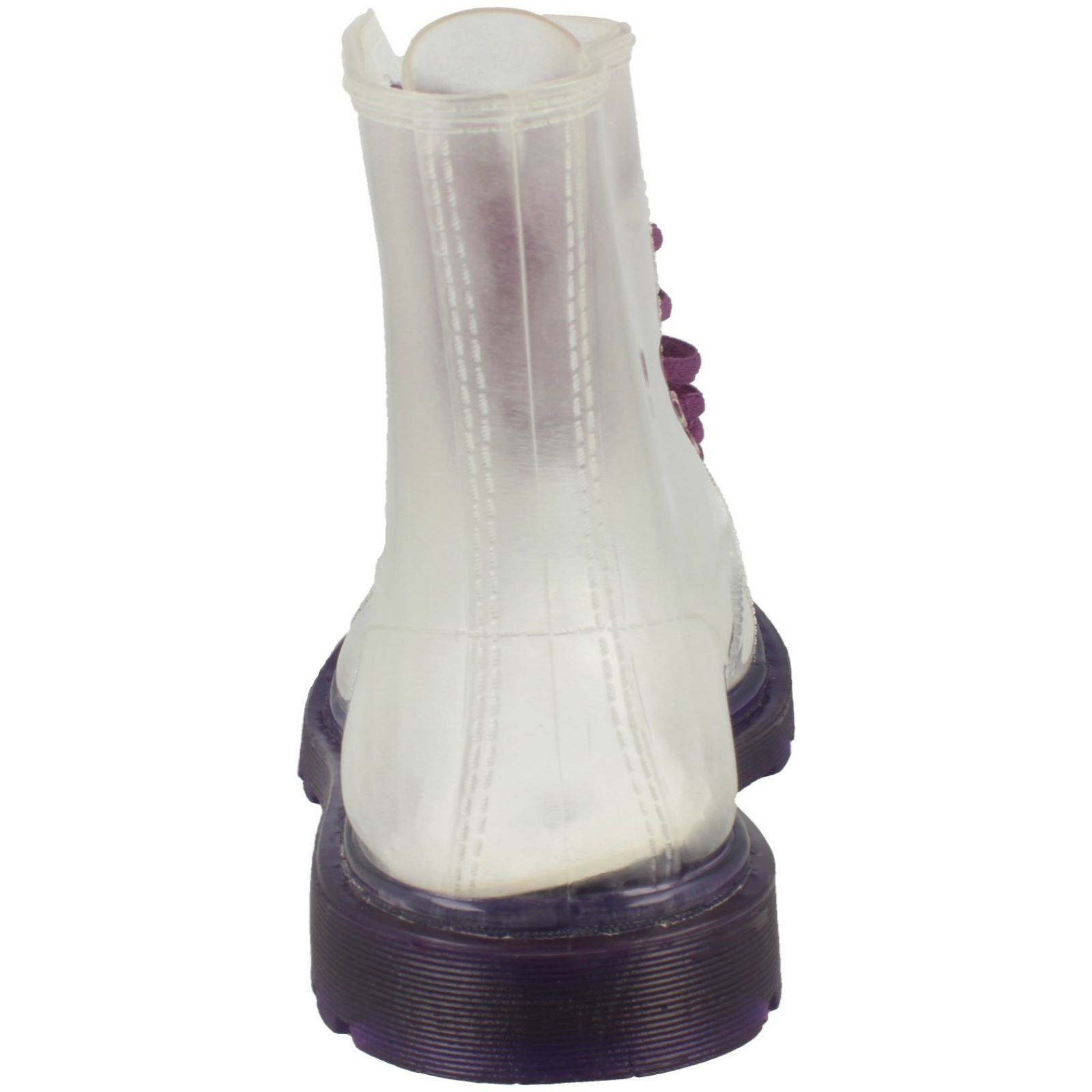 Girls Spot On Lace Up Jelly Look Wellington Boot - Picture 31 of 46