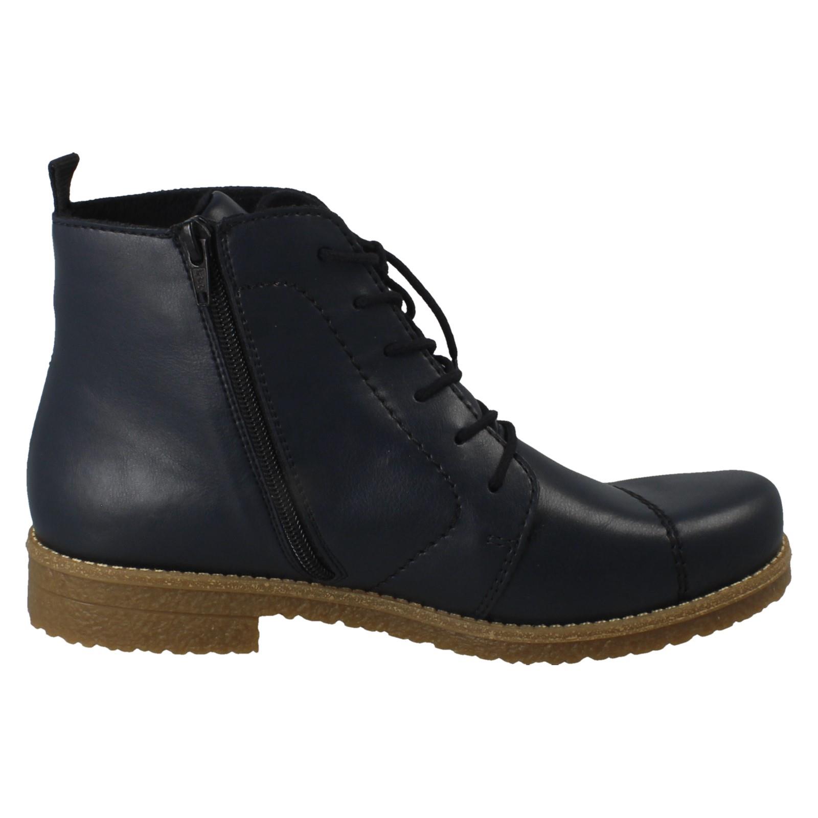 Mujer Rieker Forro Polar Cremallera Y Cordones Cierre Botines '73500' - Imagen 7 de 10
