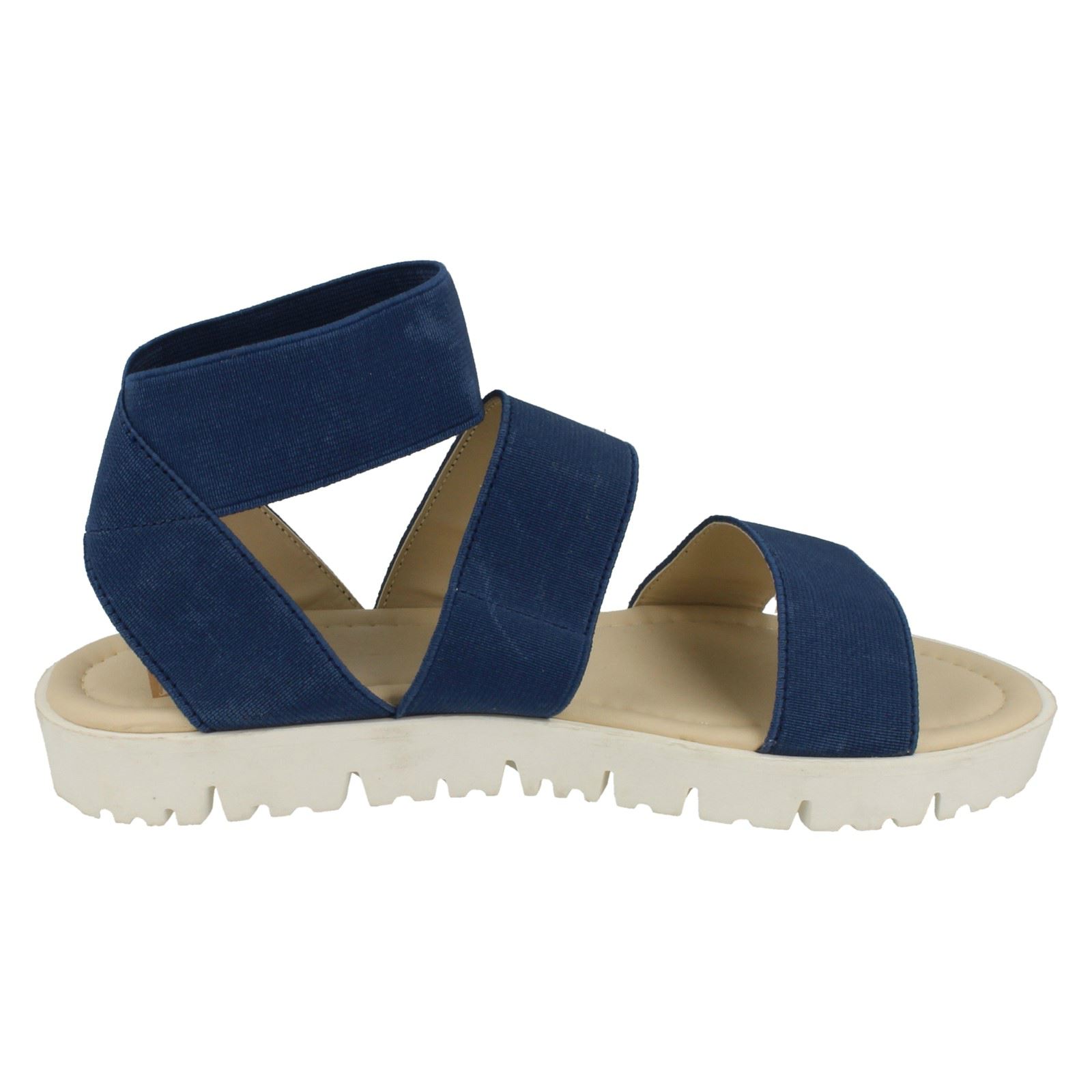 Down To Earth Ladies Elasticated Flat Sandals | eBay