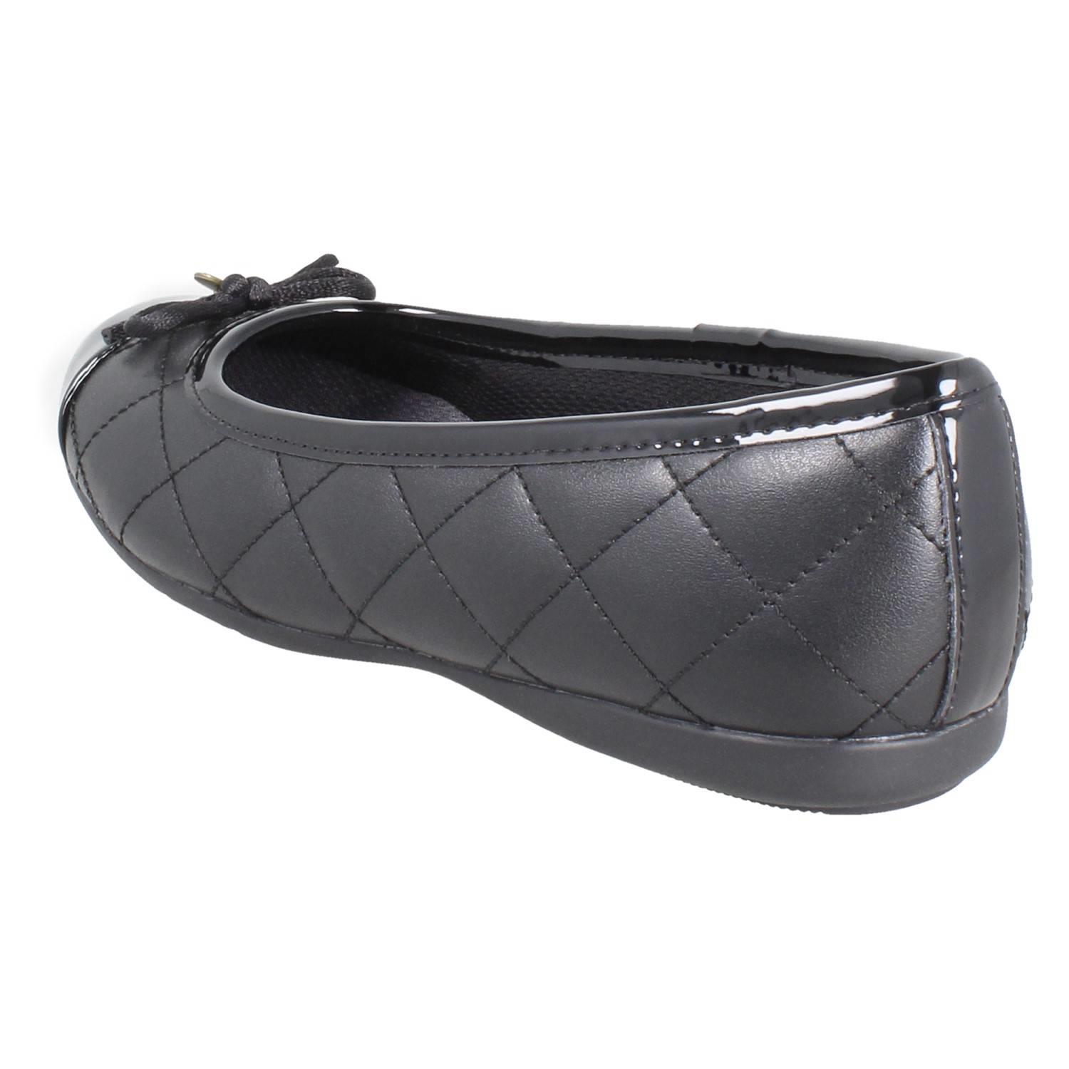 Girls Clarks Synthetic Quilted Slip On Ballerina School Shoes *Dance Cap* - Picture 4 of 10