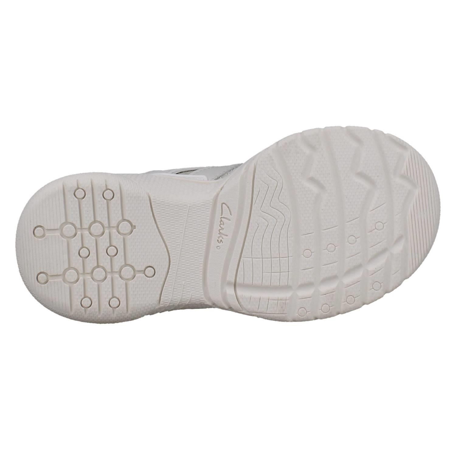 Kinder Clarks Grobe Sohle Elastische Spitze Waschbar Netz Sneaker Feder Pace K - Picture 10 of 10