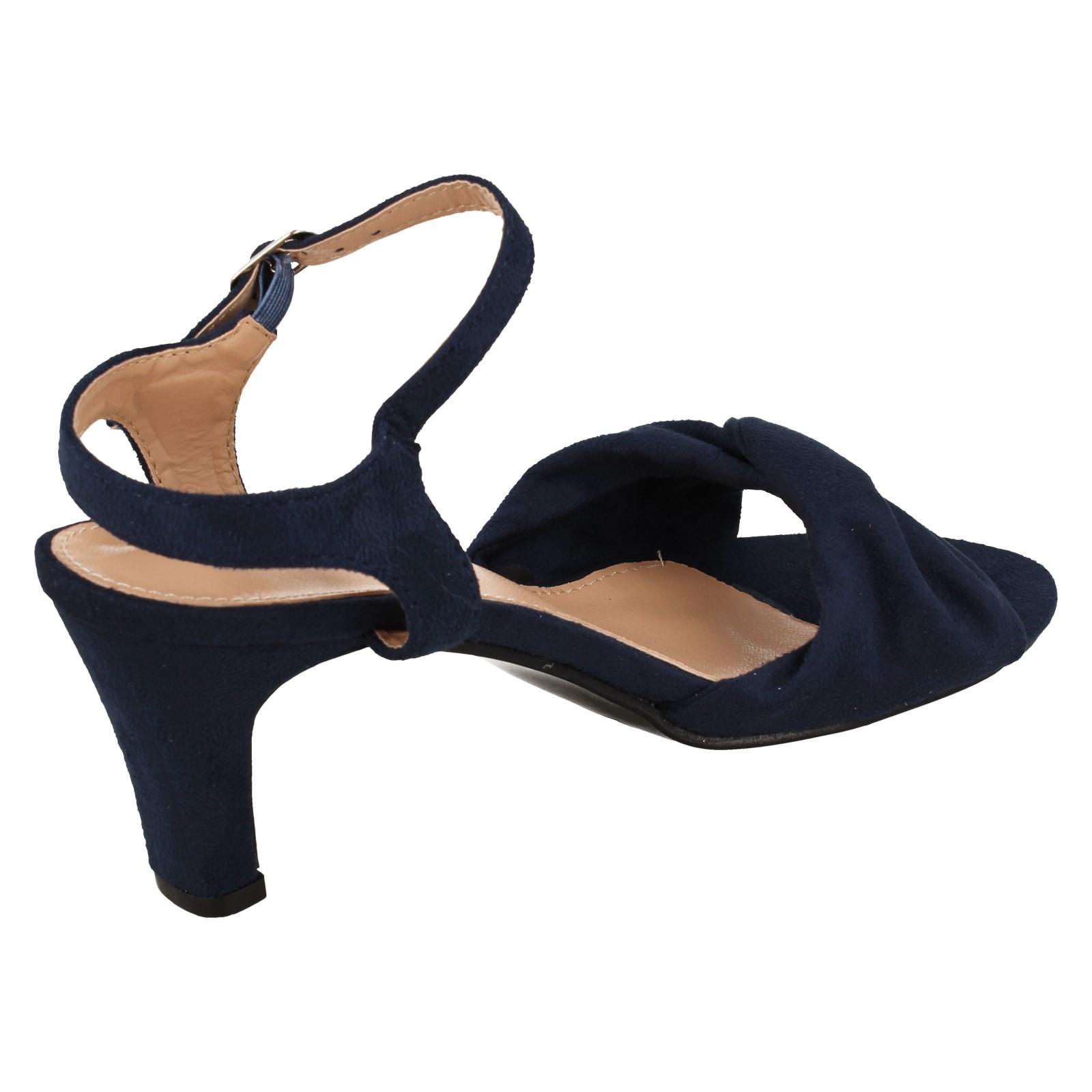 Ladies F1R2111 Anne Michelle Mid Heel Casual Wide Fit Sandals - Picture 42 of 46