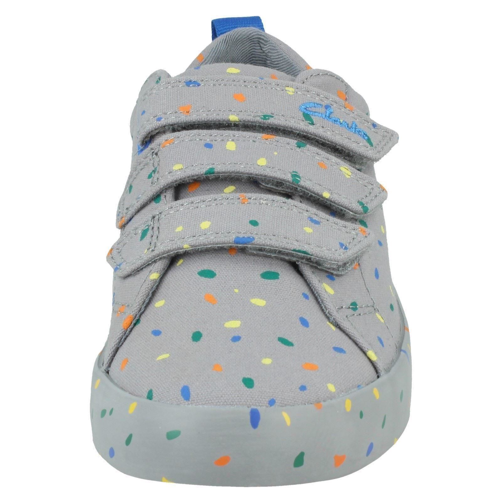Boys Clarks Casual Shoes 'Foxing Print K' - Picture 3 of 10