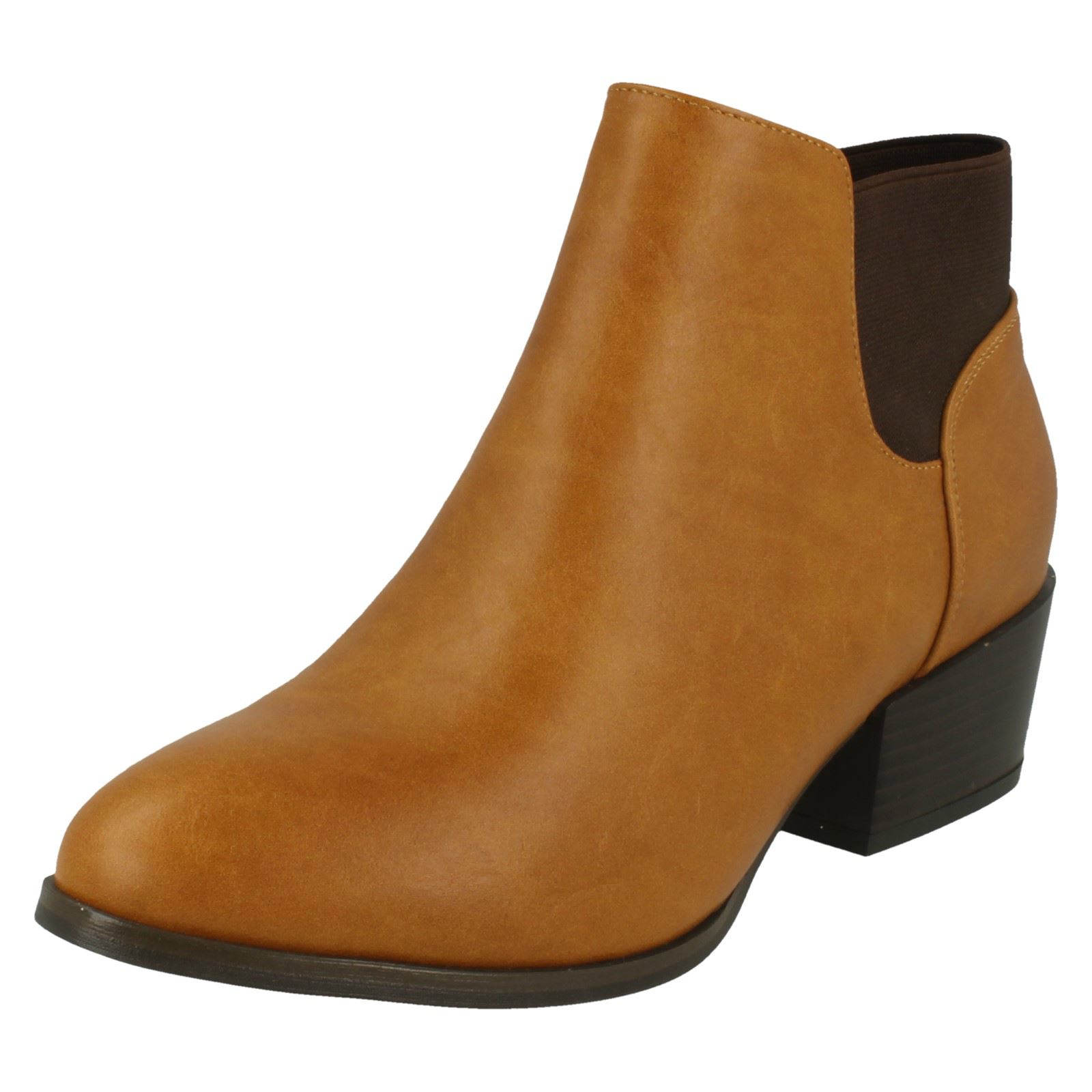 Ladies Spot On F5R0230 Heeled Ankle Boot - Picture 20 of 28