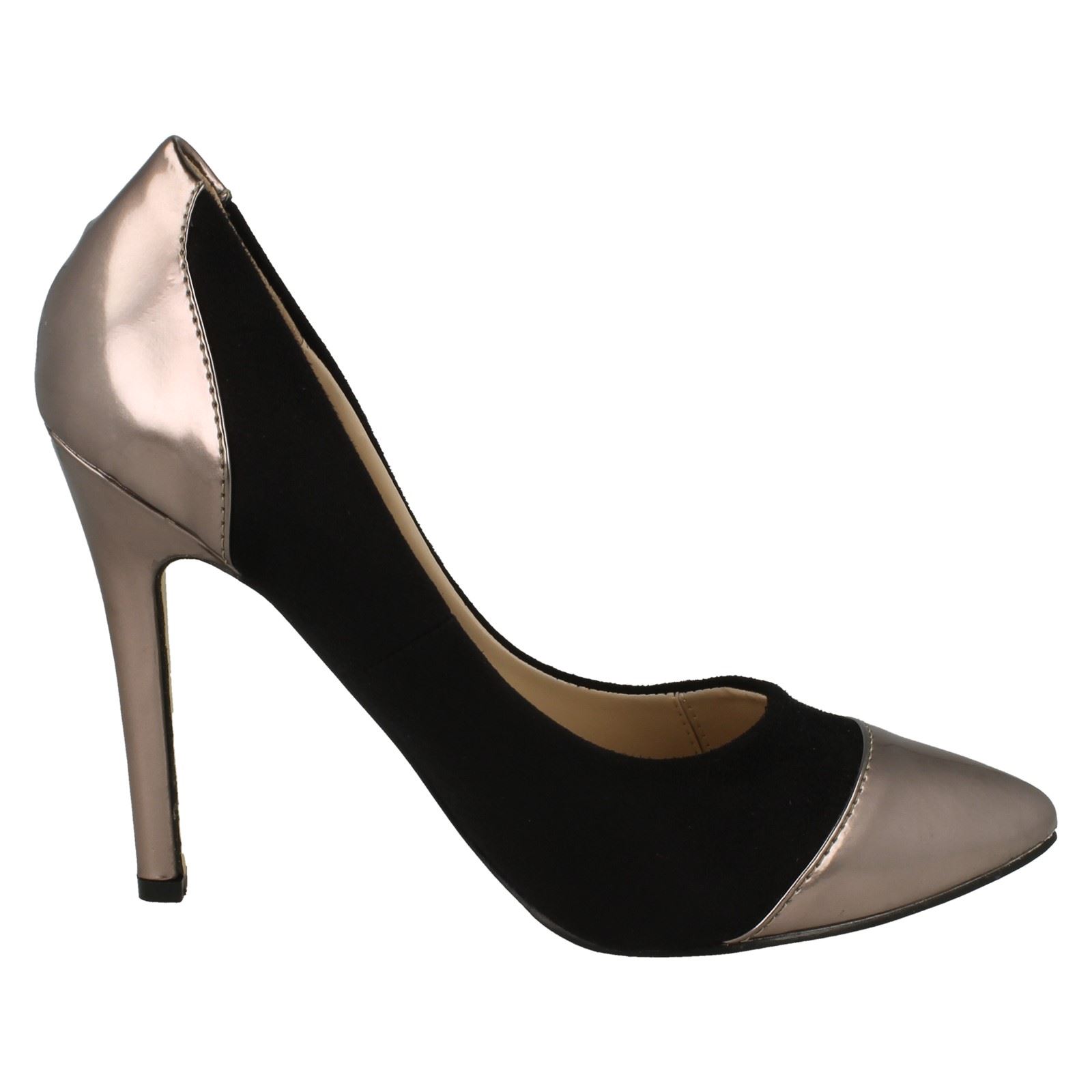 Ladies Anne Michelle Pointed Toe Cap High Heel 'Court Shoe' - Picture 7 of 19