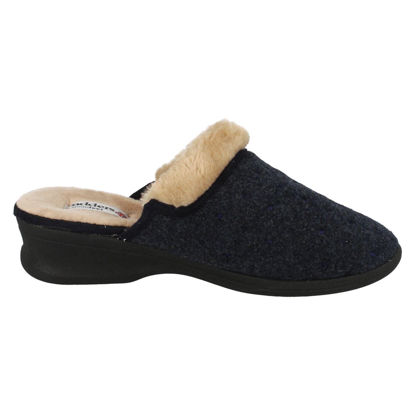 Ladies Padders Wedge Slipper Mules Scarlet eBay