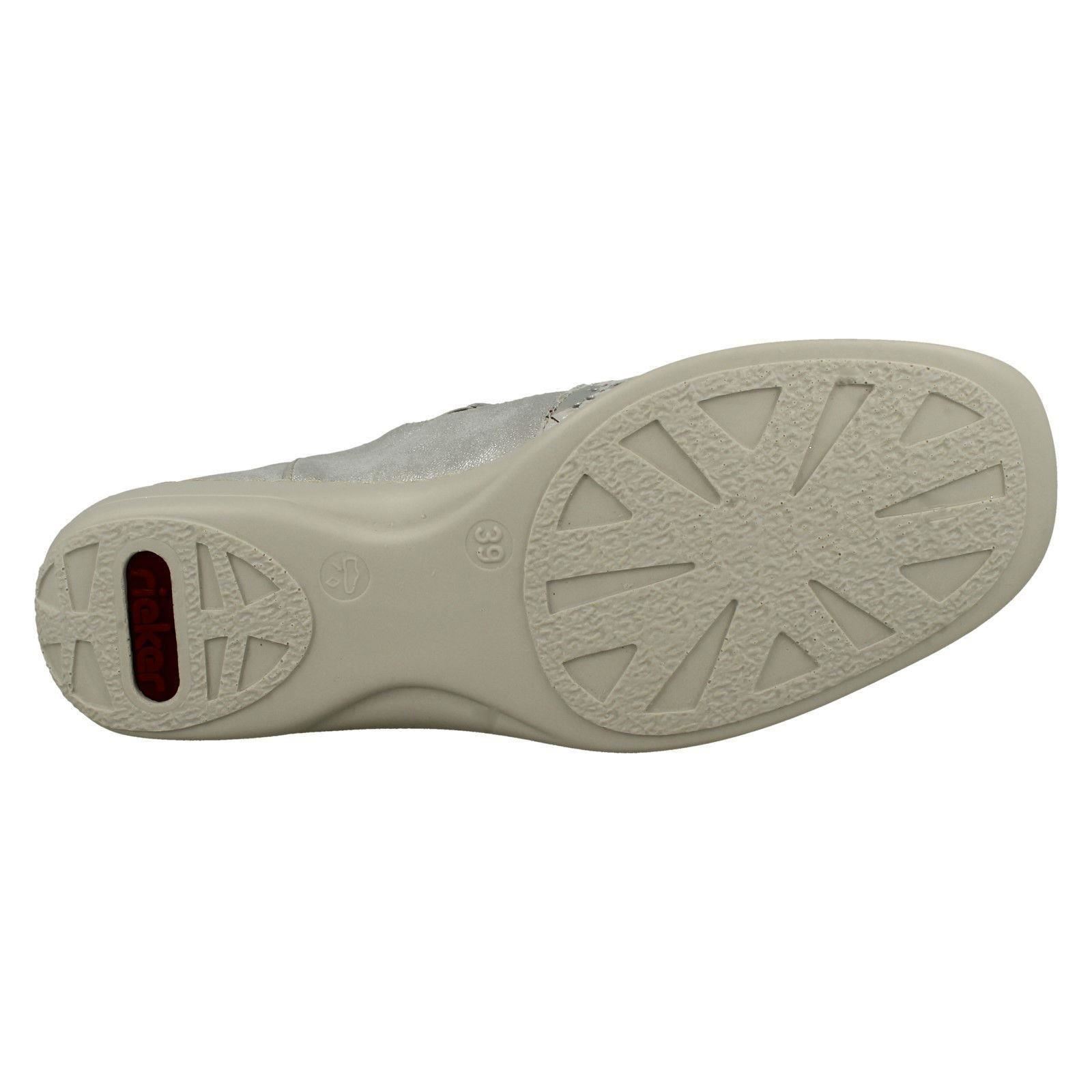 Ladies Rieker Sqaured Toe Casual Everyday Hook & Loop Leather Shoes 41346 - Picture 10 of 10