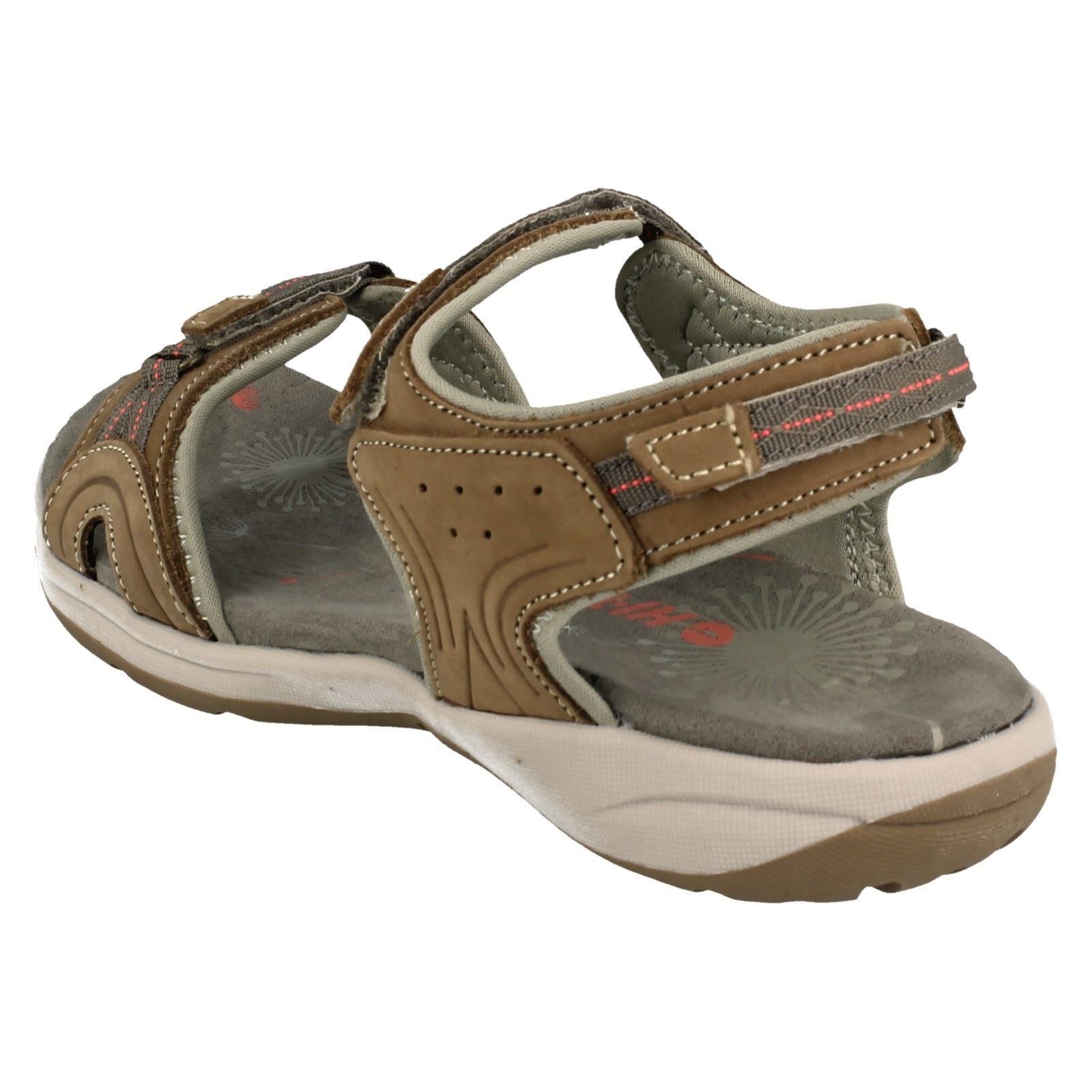 ladies leather walking sandals