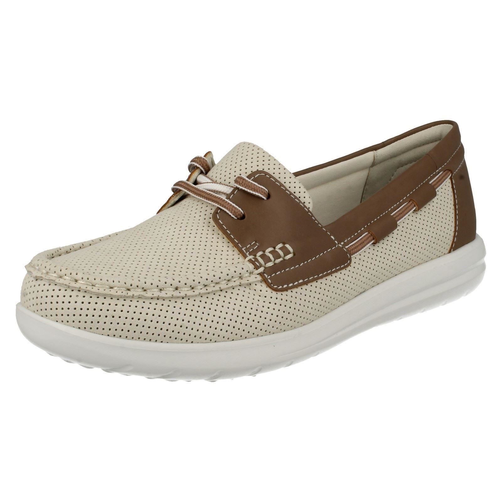 Ladies Cloud Steppers By Clarks Lace Up Deck Shoes Jocolin