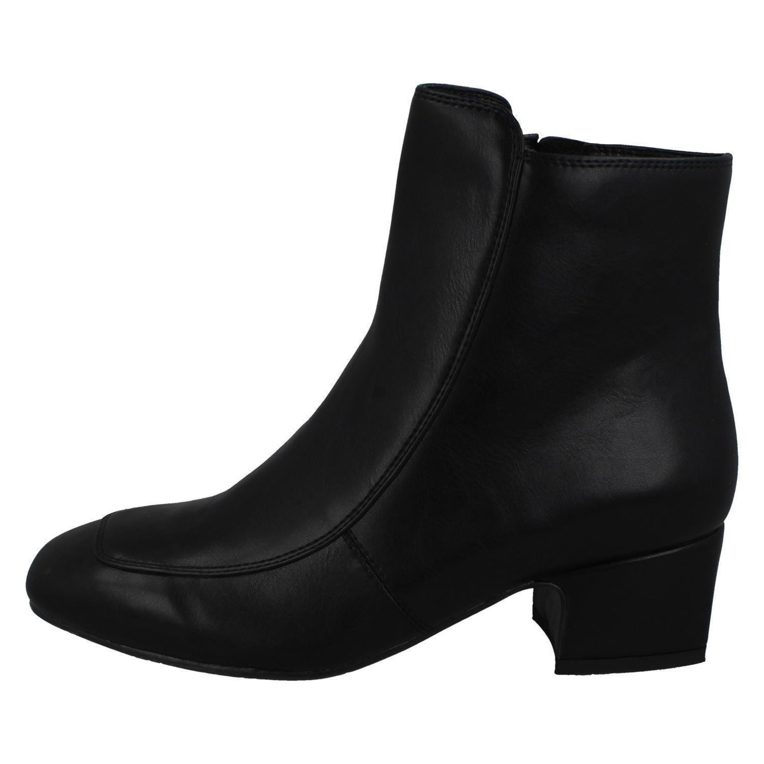 Ladies Spot On Mid Heel Ankle Boots - Picture 12 of 19