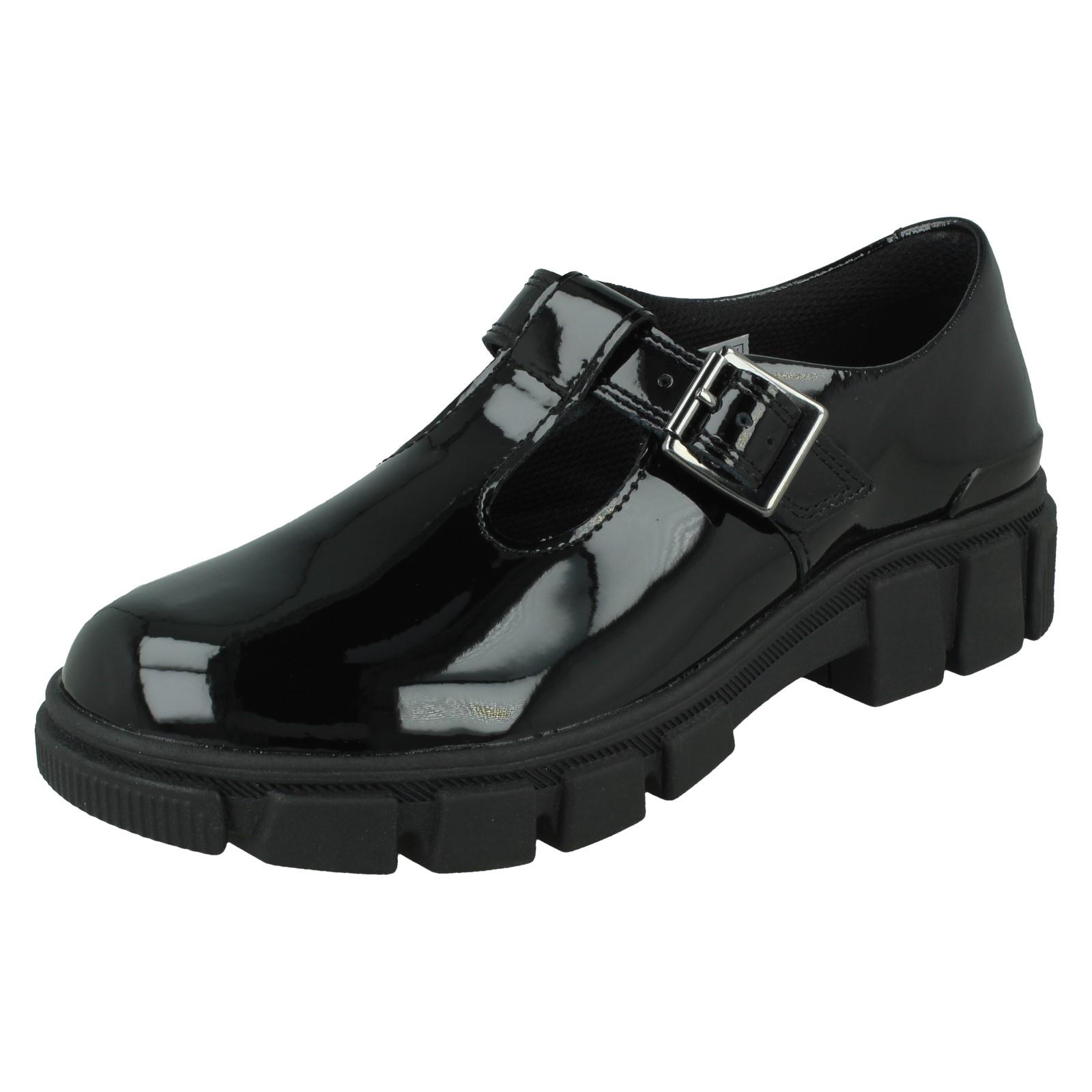 Girls Clarks Chunky Sole T-Bar School Shoes *Evyn Bar K* - Picture 11 of 19