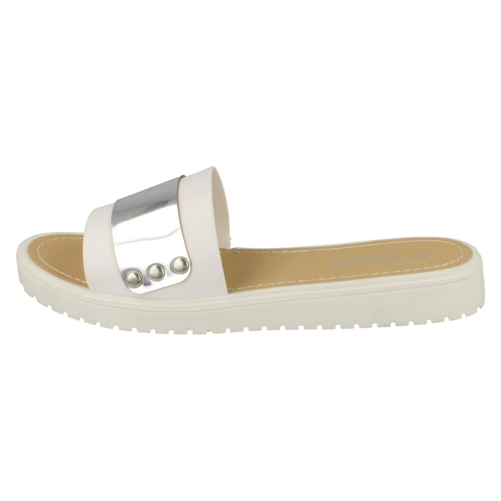 Savannah Damen flache Pantoletten mit Metalldetails - Bild 21 von 28