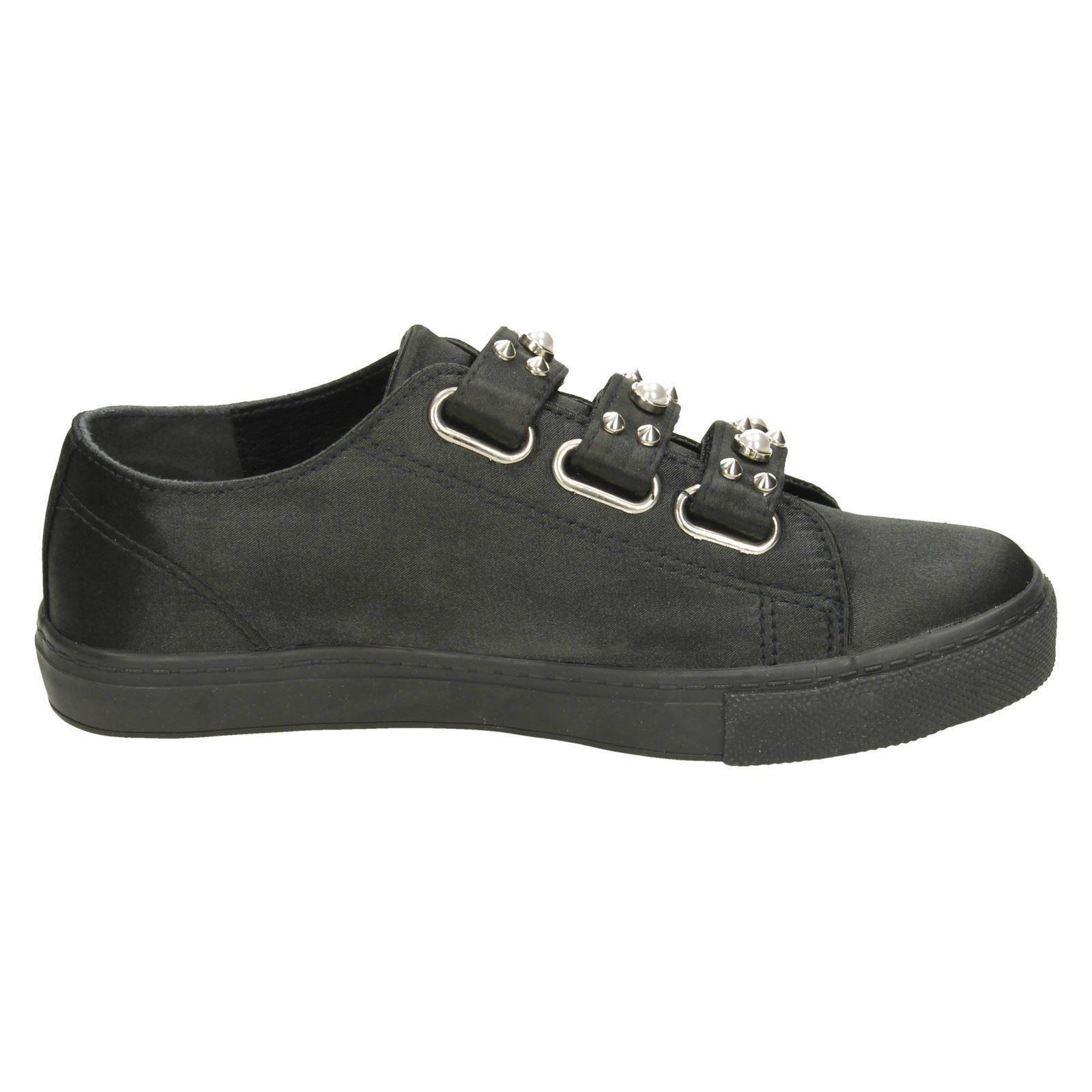 Ladies Spot On Pearl - Strap Trainers F8R0359 - Picture 7 of 28