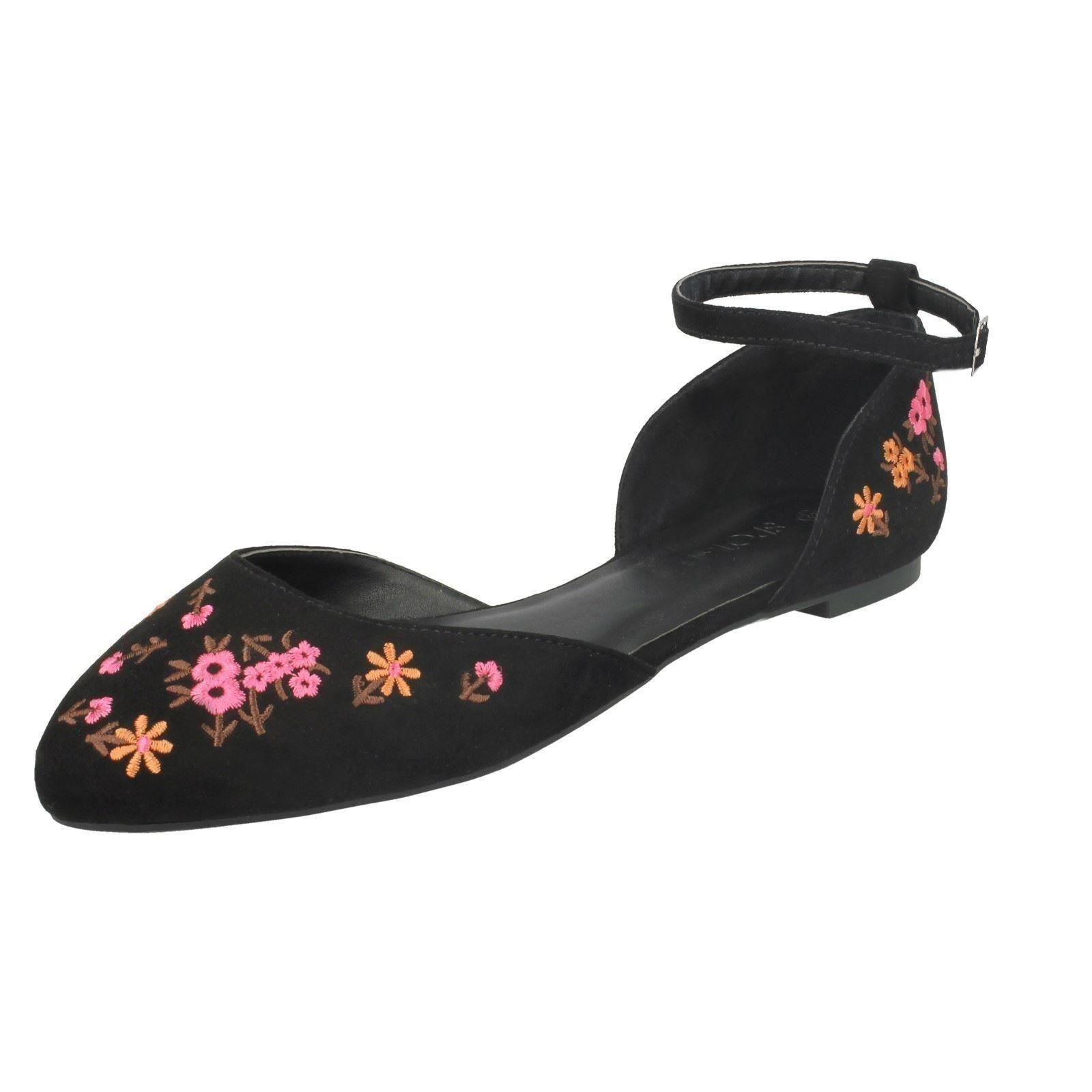 Damen Ballerinas Spot On Knöchelriemen - Bild 11 von 19