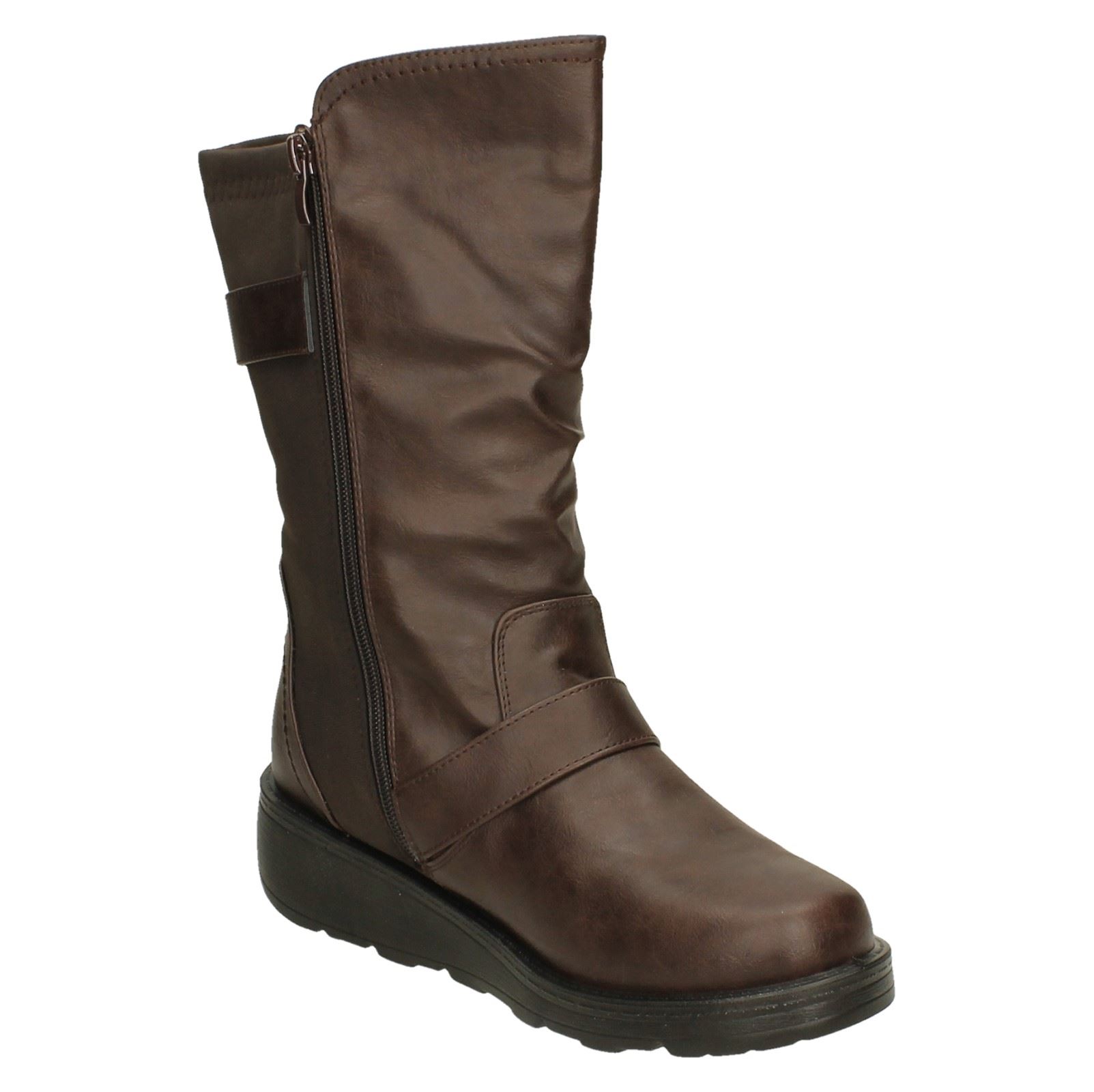Bottes Mi-Mollet Femmes Spot On F4R452 - Picture 22 of 28