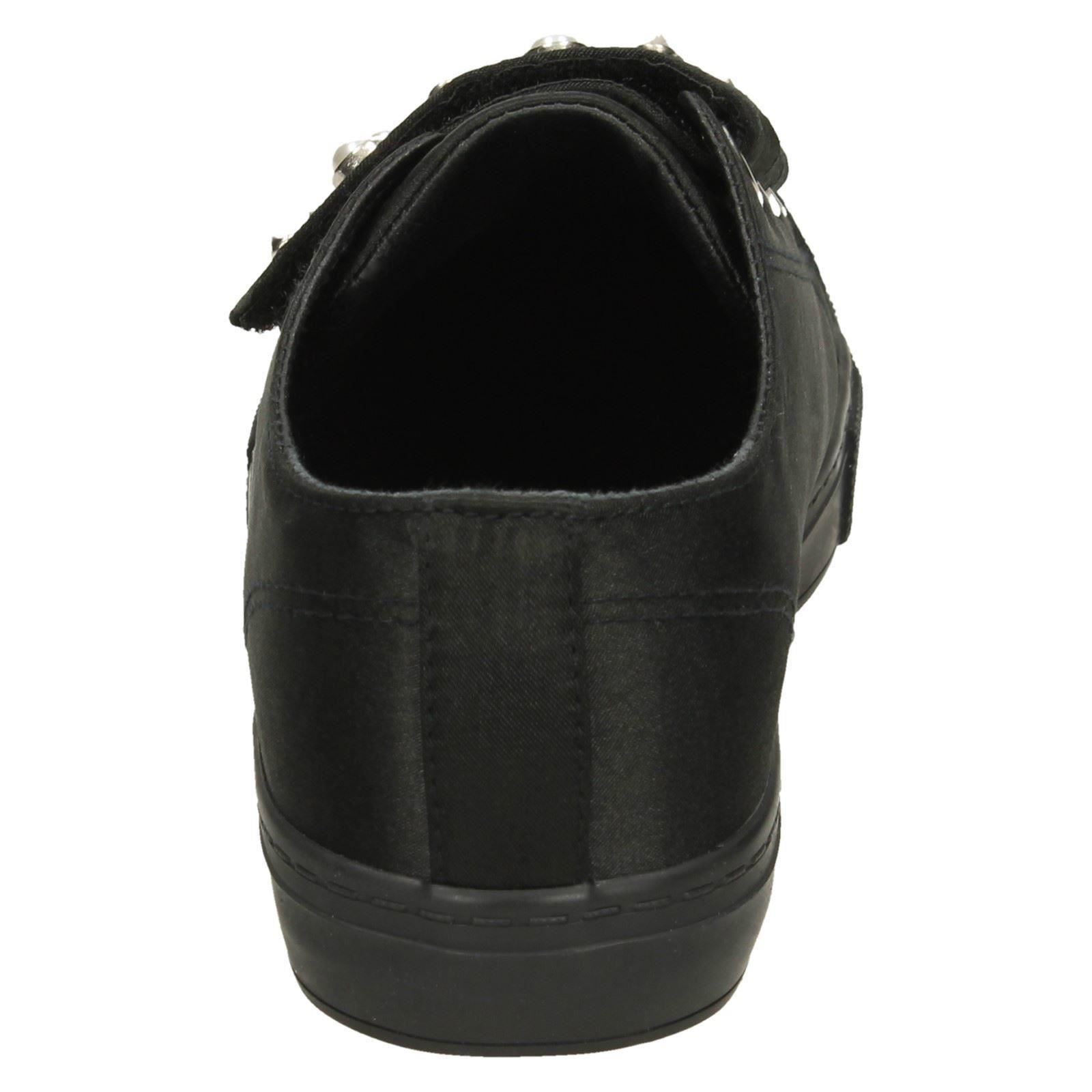 Ladies Spot On Pearl - Strap Trainers F8R0359 - Picture 6 of 28