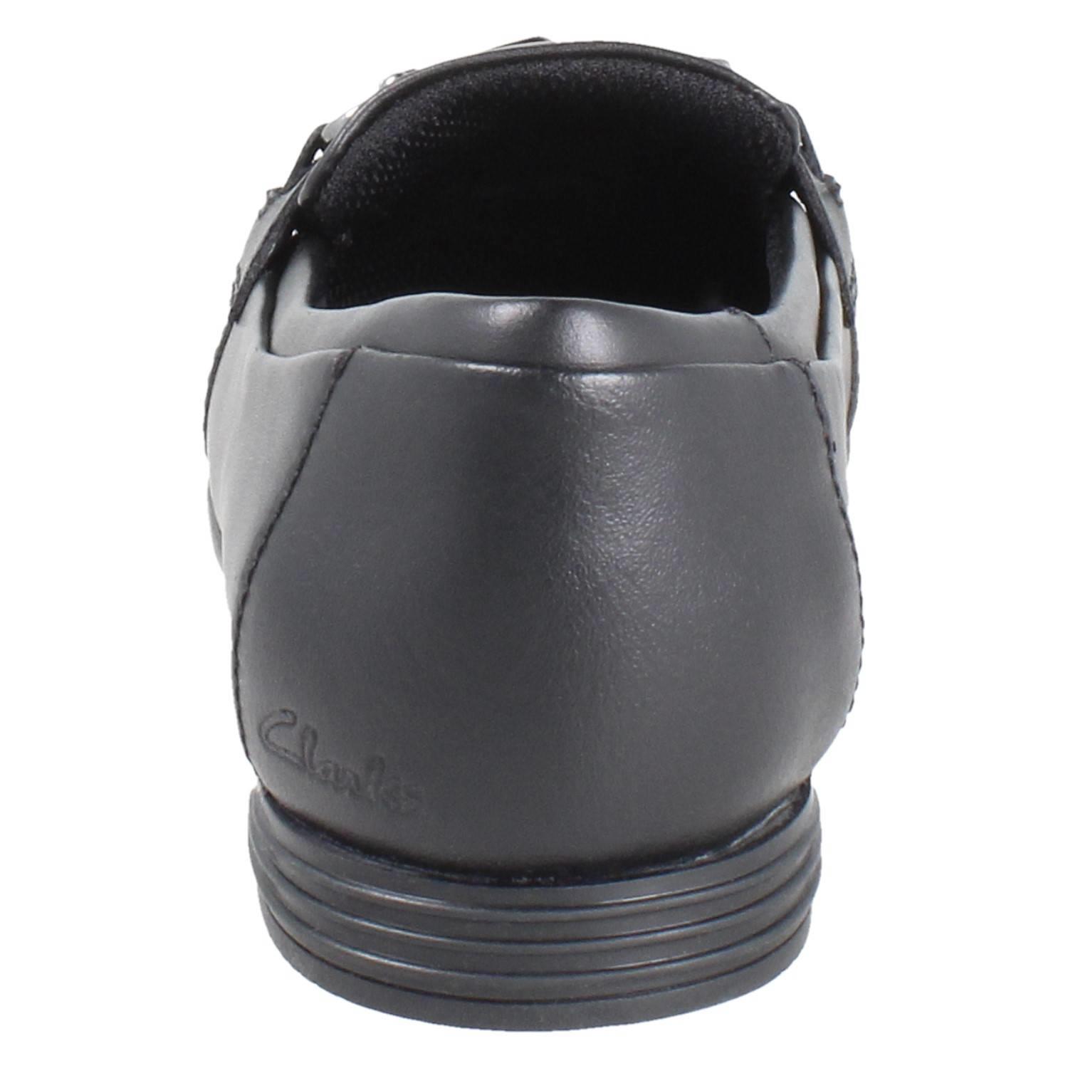 Girls Clarks Horse Bit Trim Leather Slip On Loafer School Shoes *Finja Loafer* - Picture 5 of 37