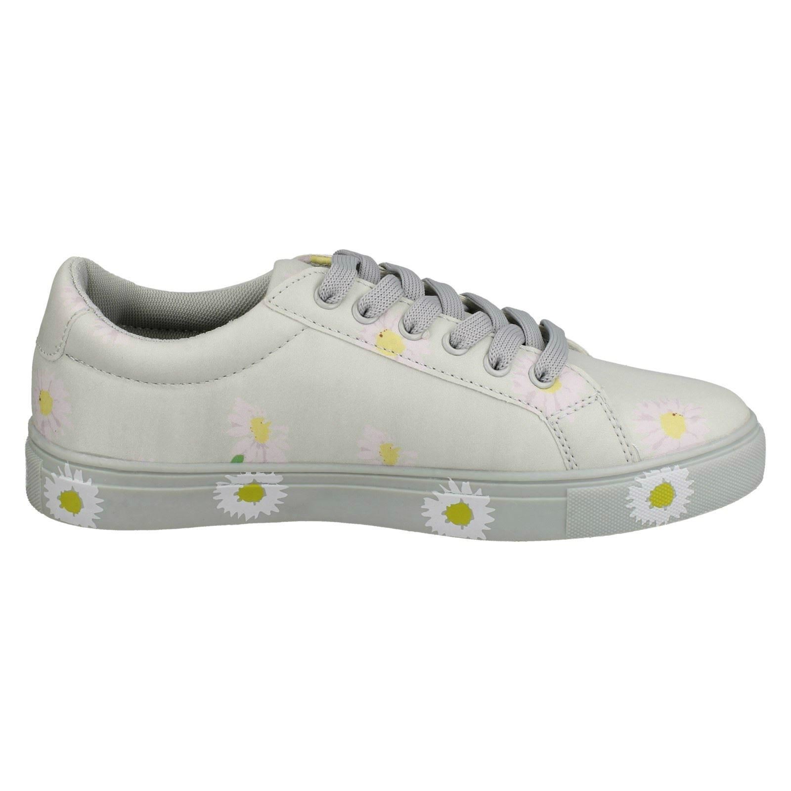 Ladies Spot On Daisy Print Pumps, Trainers F8R0348 - Picture 16 of 28