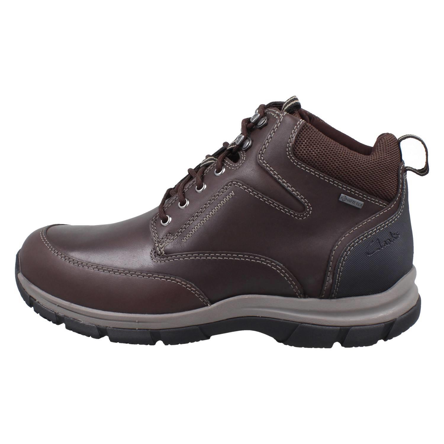 Herren Clarks Rutschfest Wasserfest Senkfußeinlage Stiefeletten Spypath Hi GTX - Picture 3 of 10