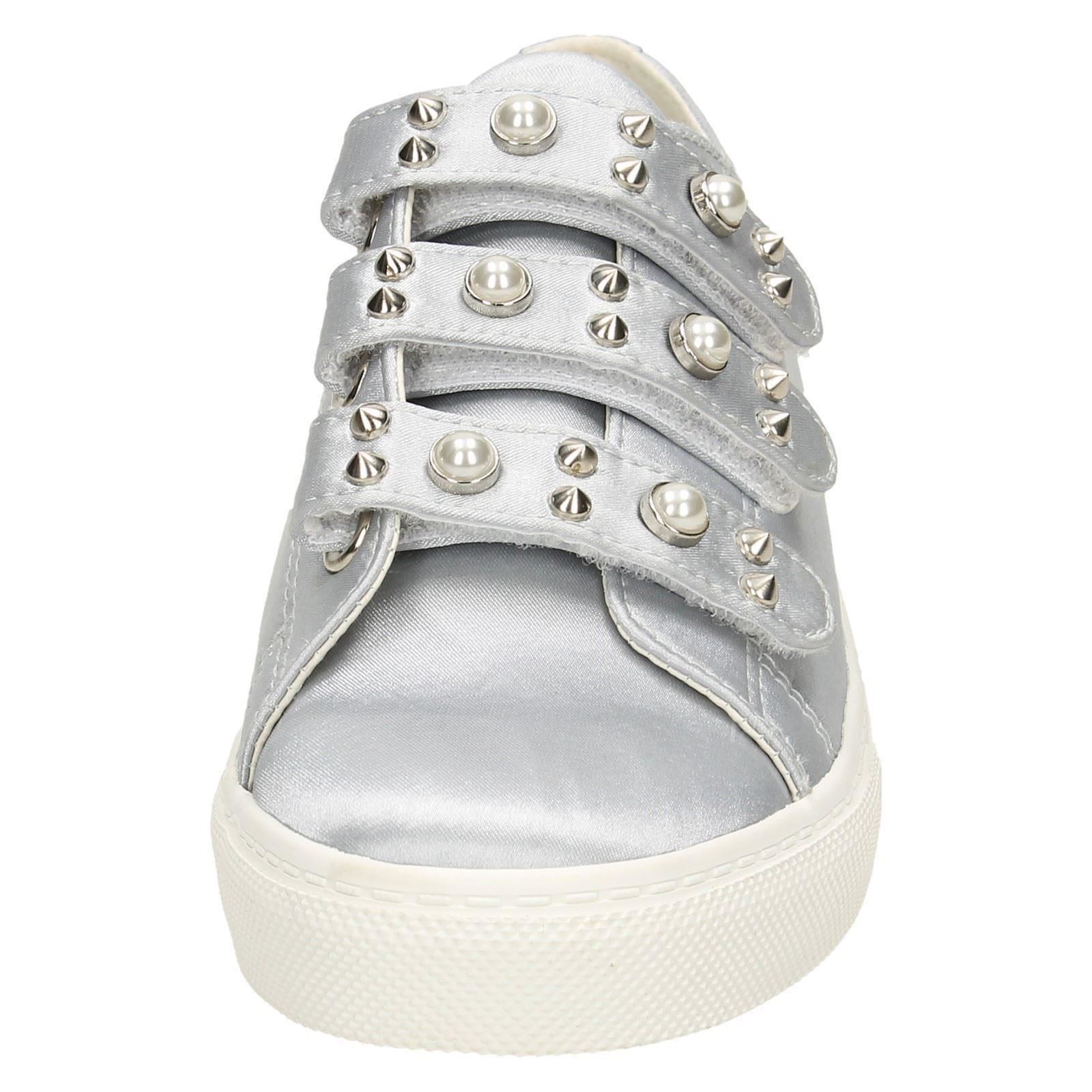 Ladies Spot On Pearl - Strap Trainers F8R0359 - Picture 12 of 28