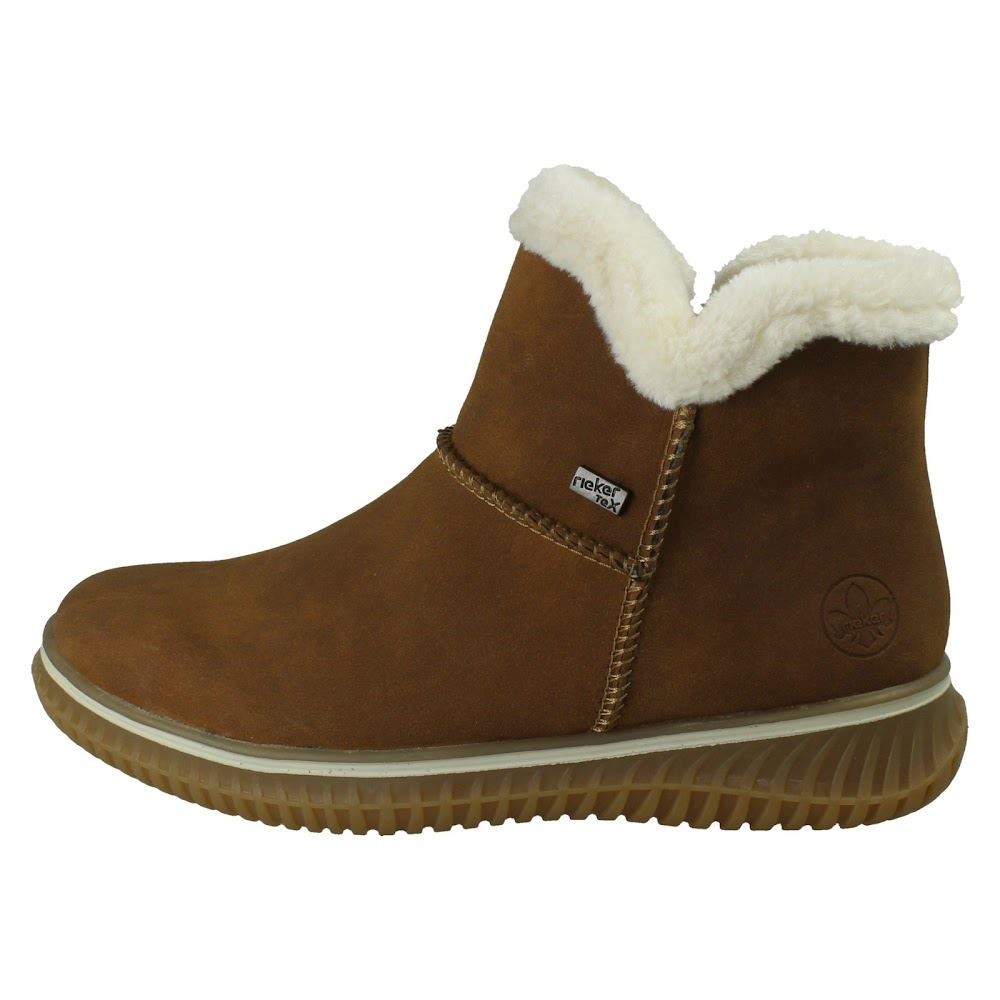 Donna Rieker-Tex Acqua Resistente Zip Rimovibile Suola Stivali Caviglia 74260 - Picture 3 of 10