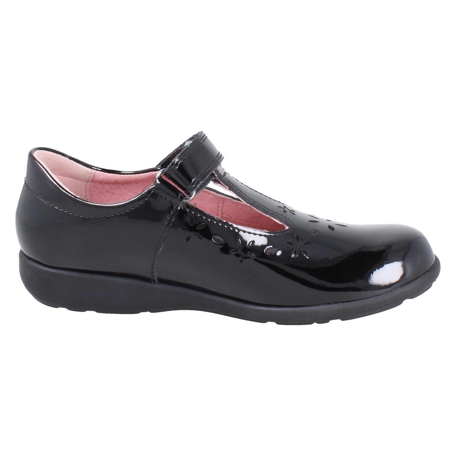 Girls Startrite Flower Punch Detail Leather T-Bar School Shoes *Charlotte* - Picture 16 of 19