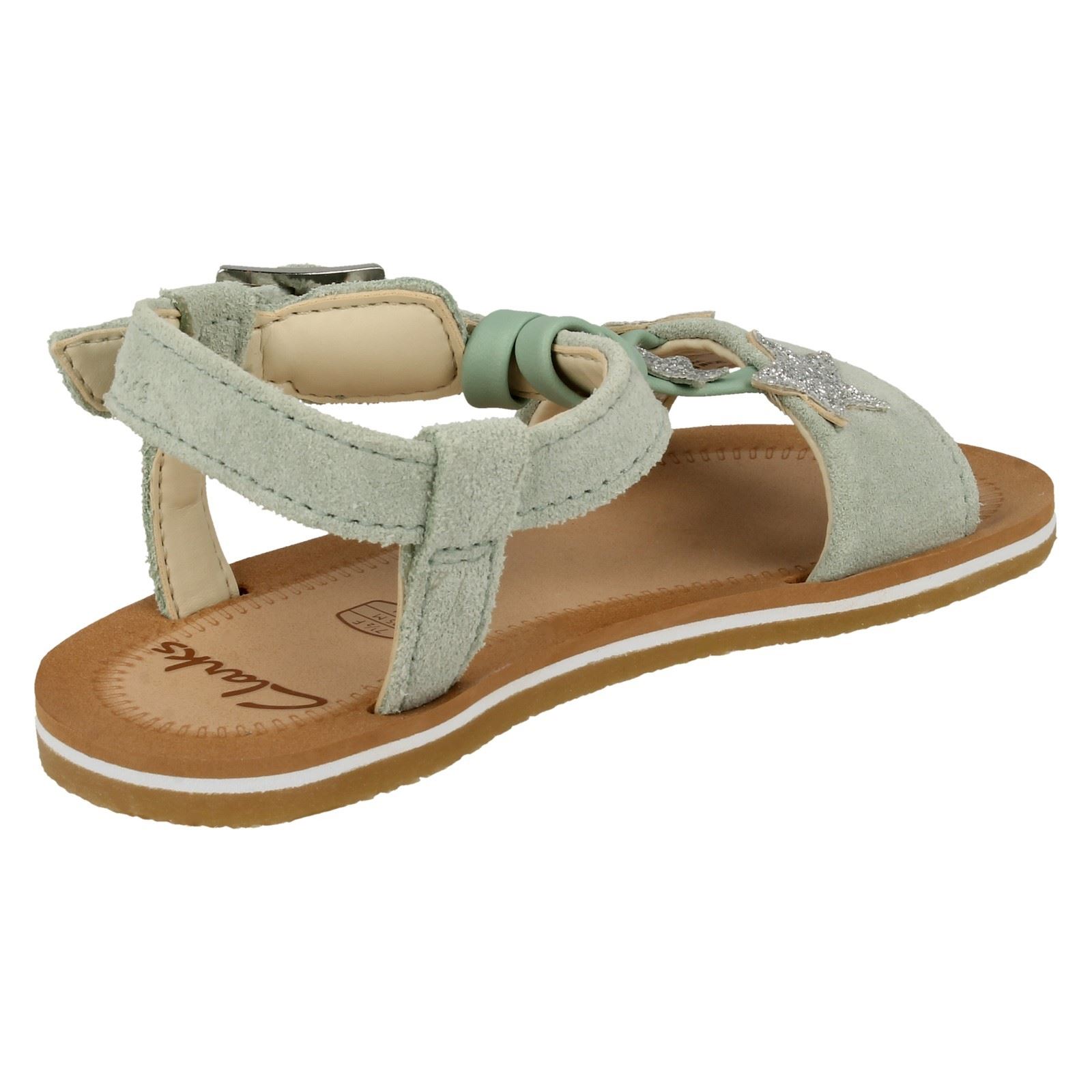 Mädchen Clarks Stylisch Star Detailliert Riemchensandalen Finch Sommer T - Picture 6 of 19