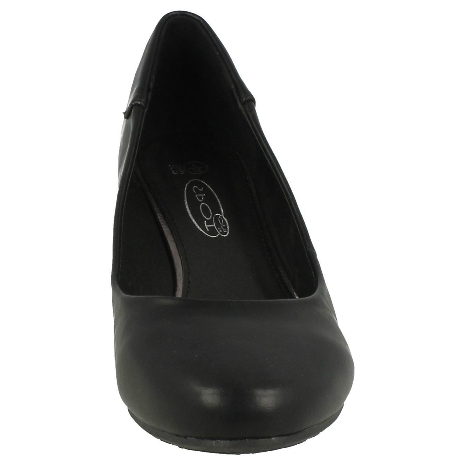 Ladies Spot On Low Wedge Court Shoes *F9R806* - Picture 24 of 37