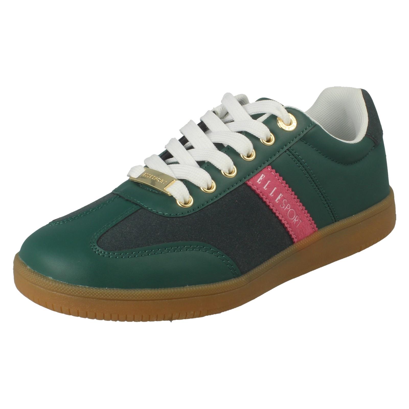 Damen Elle Sport Freizeit Schnürschuhe Sportlich Fitnessstudio Turnschuhe Schuhe F7R335 - Bild 2 von 10