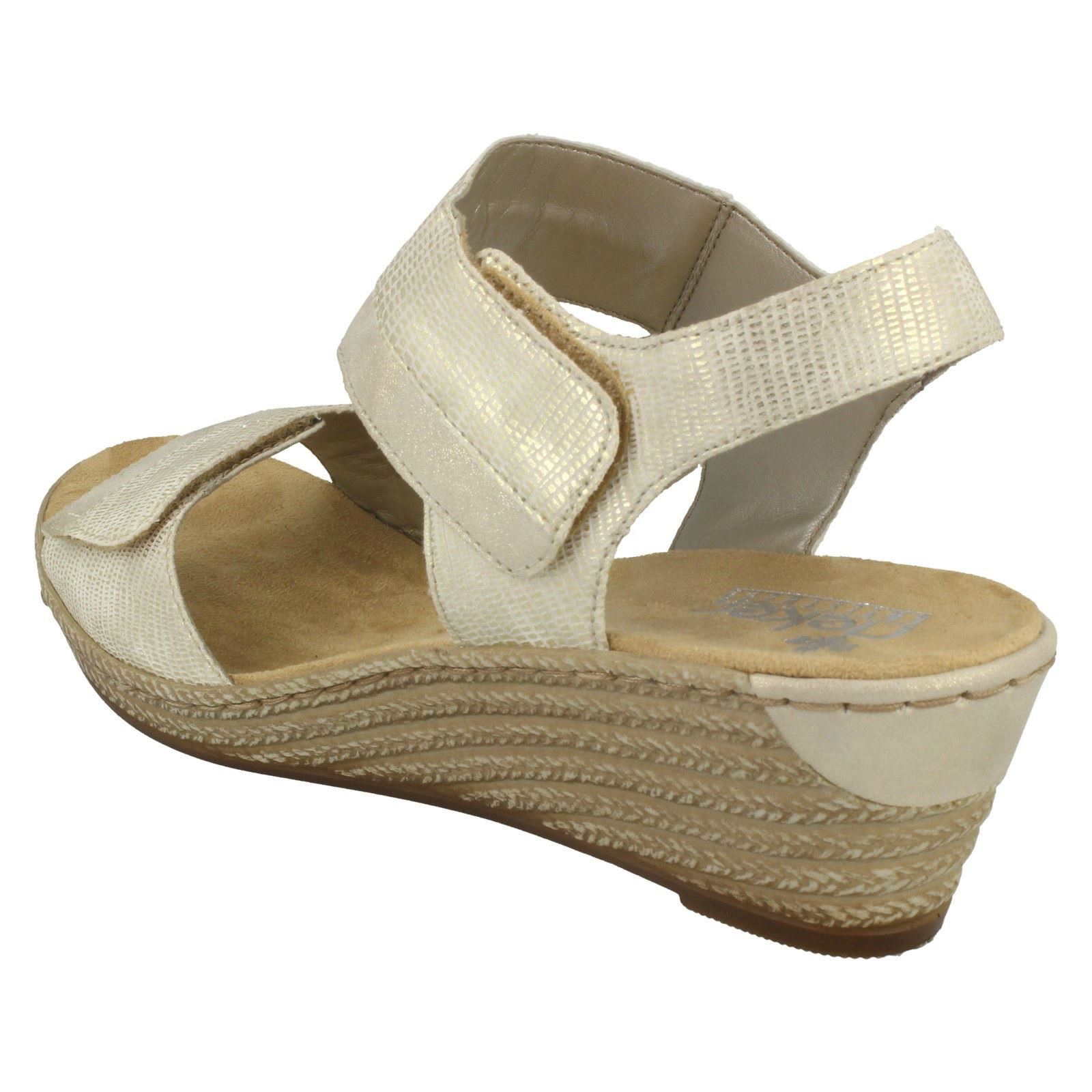 Details about Ladies Rieker 62470 Wedge Heel Sandals Details about Ladies Rieker 62470 Wedge Heel Sandals