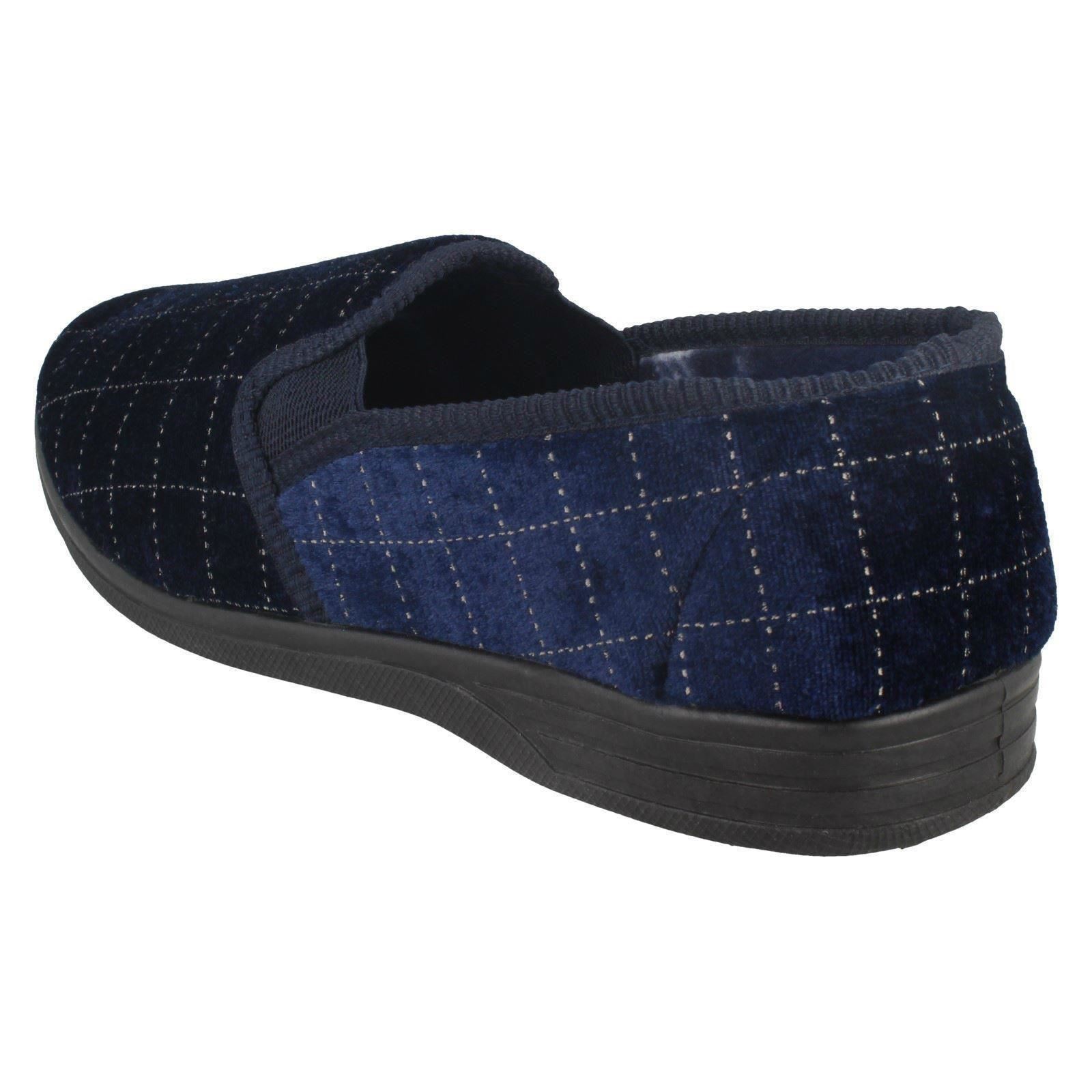 Mens Spot On Check Casual Slippers - Picture 14 of 19