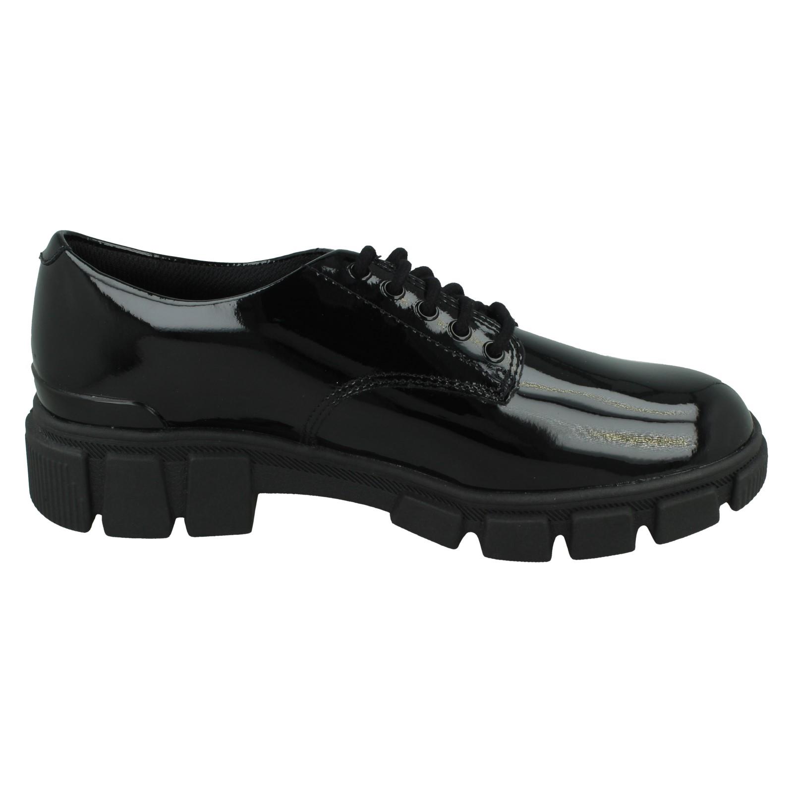 Senior Girls Clarks Leather Chunky Sole School Shoes Evyn Lace Y - Picture 16 of 19