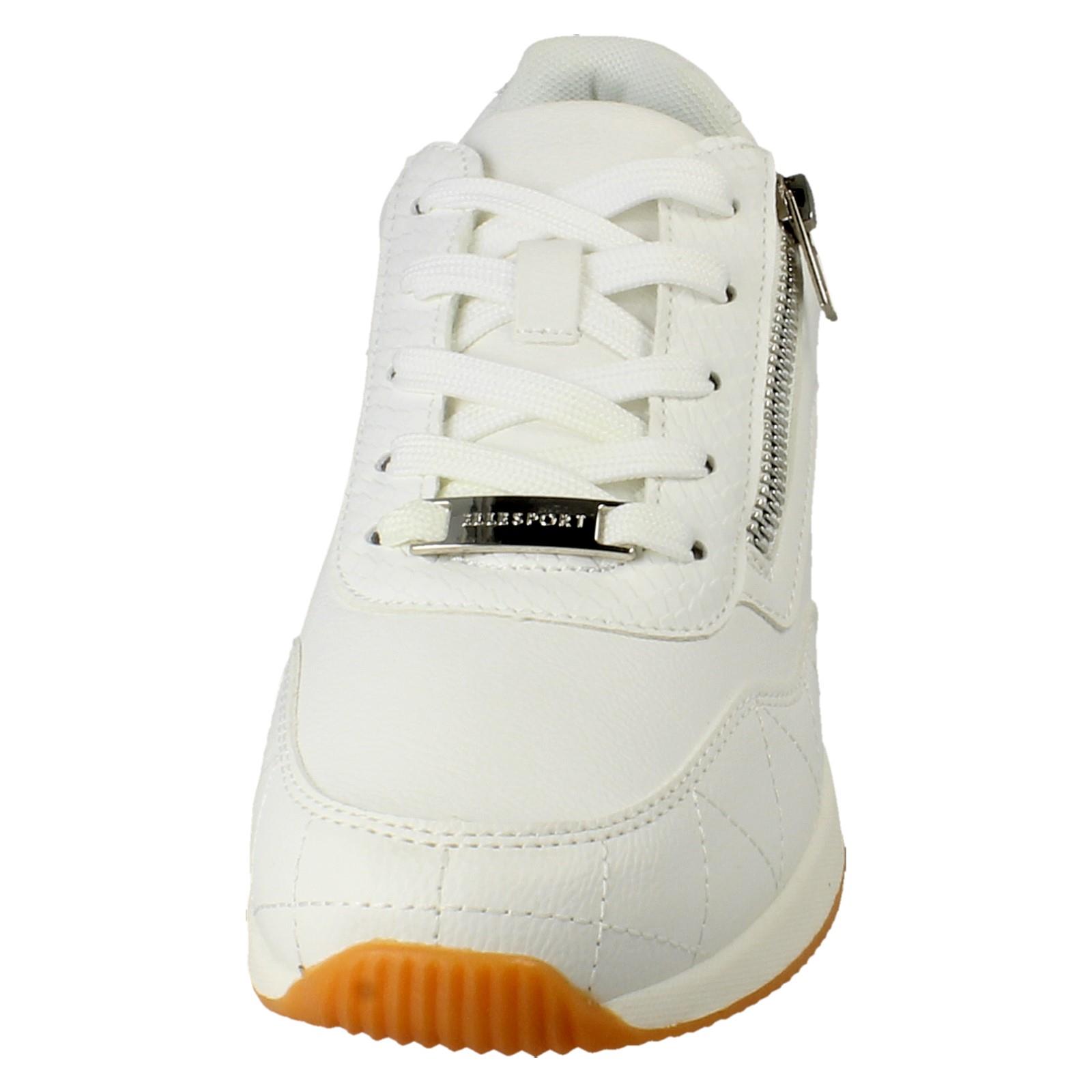 Ladies Elle Sport Lace Up & Zip Casual Wedge Sporty Look Trainers Shoes - F7R303 - Picture 9 of 10