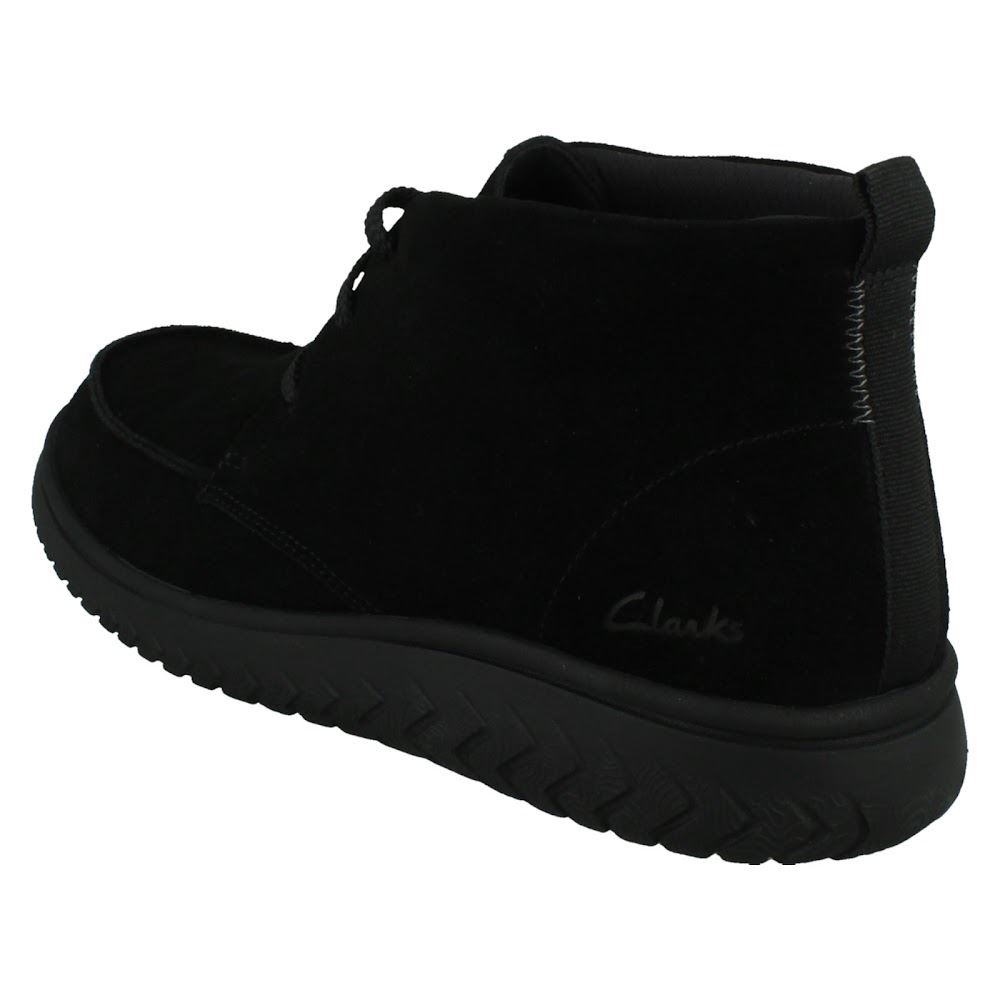 Mens Clarks Suede Leather Moccasin Lace Up Smart Casual Boots: RelaxLite Moc - Picture 4 of 19