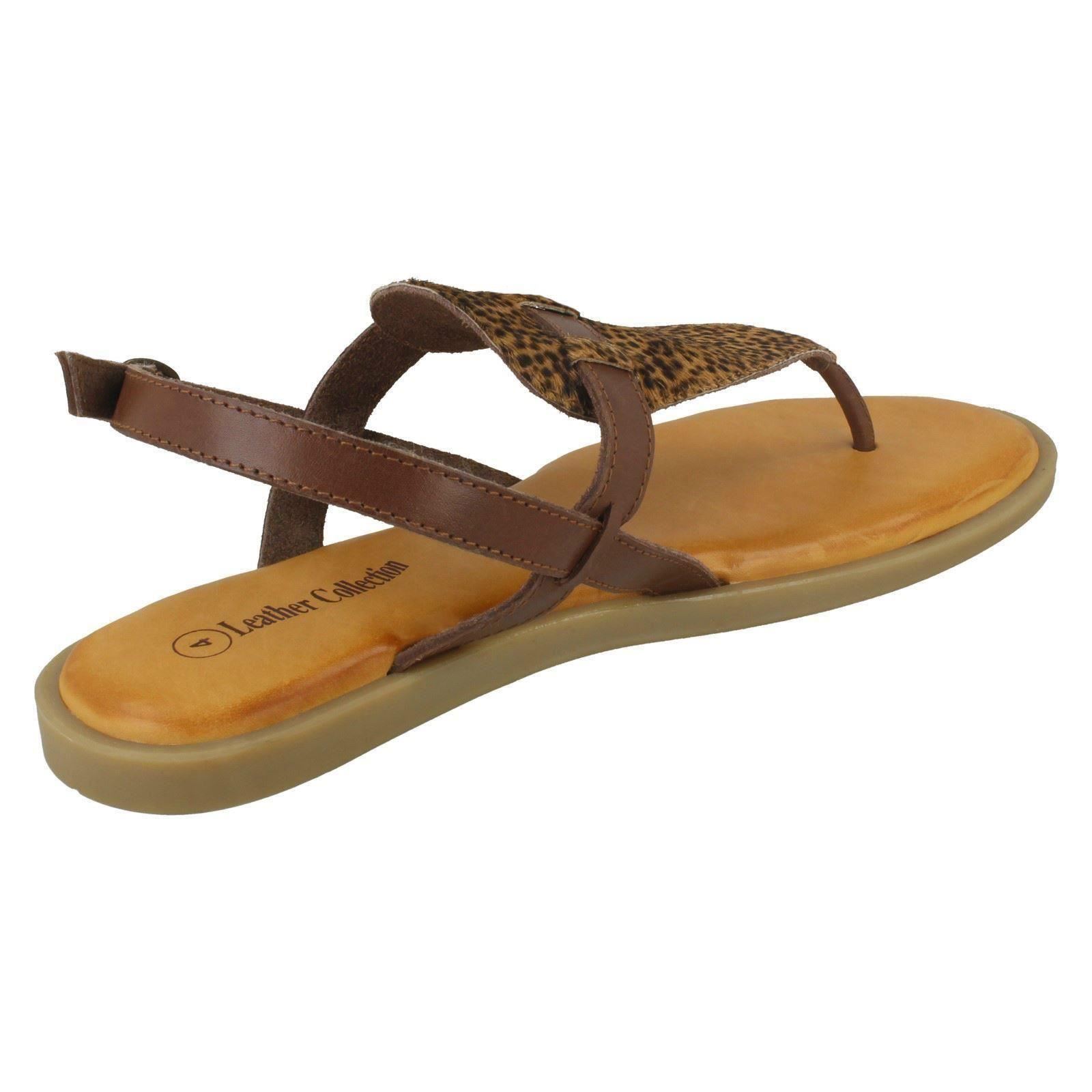 Ladies Leather Collection Animal Print "Sandals" - Picture 15 of 28
