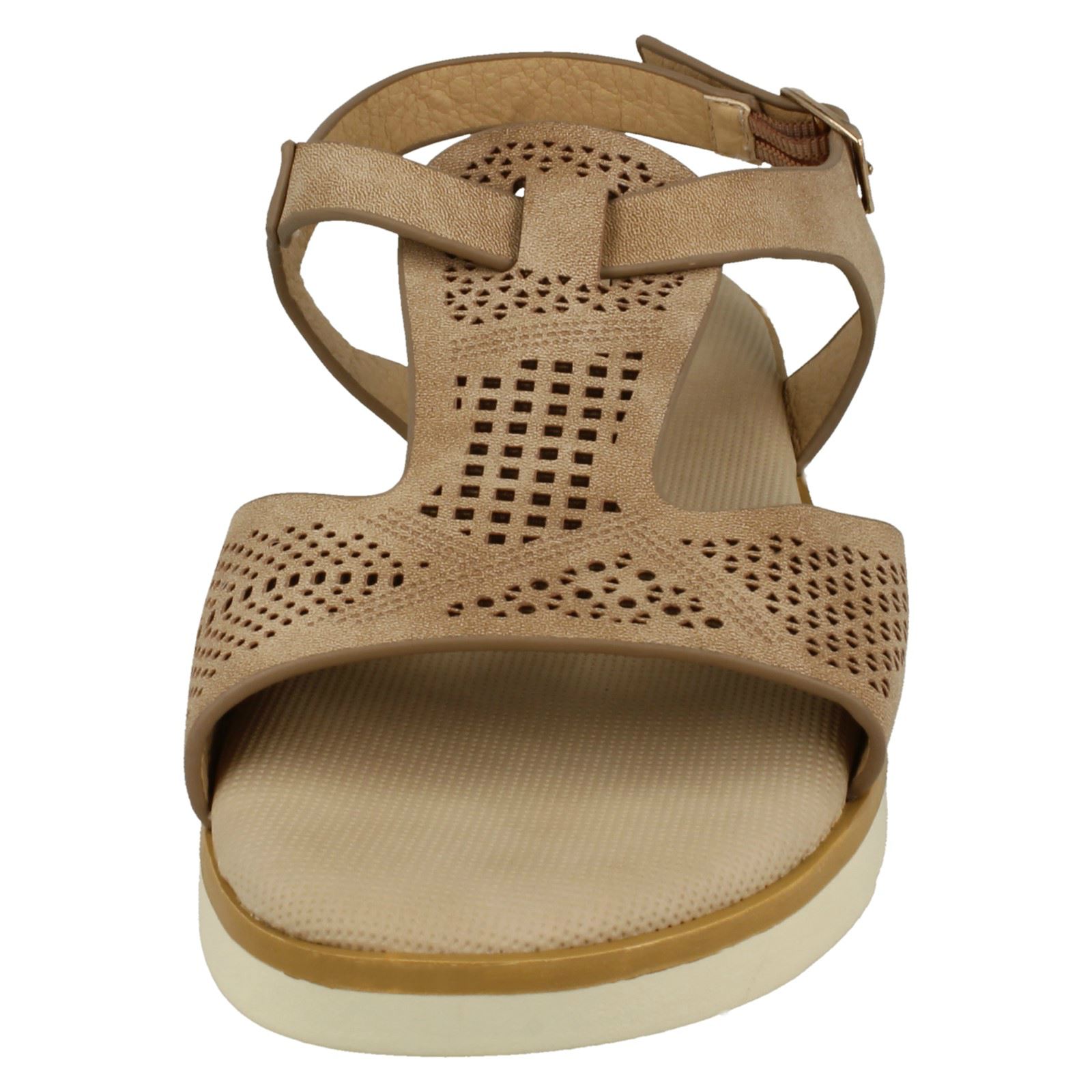 Ladies Down To Earth 'Low Wedge Sandals' - Picture 16 of 19