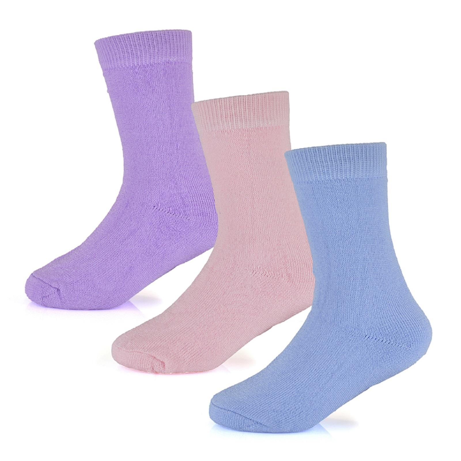 Girls Heatguard Plain Thermal Socks Pack Of 3 Pairs SK897 - Picture 3 of 4