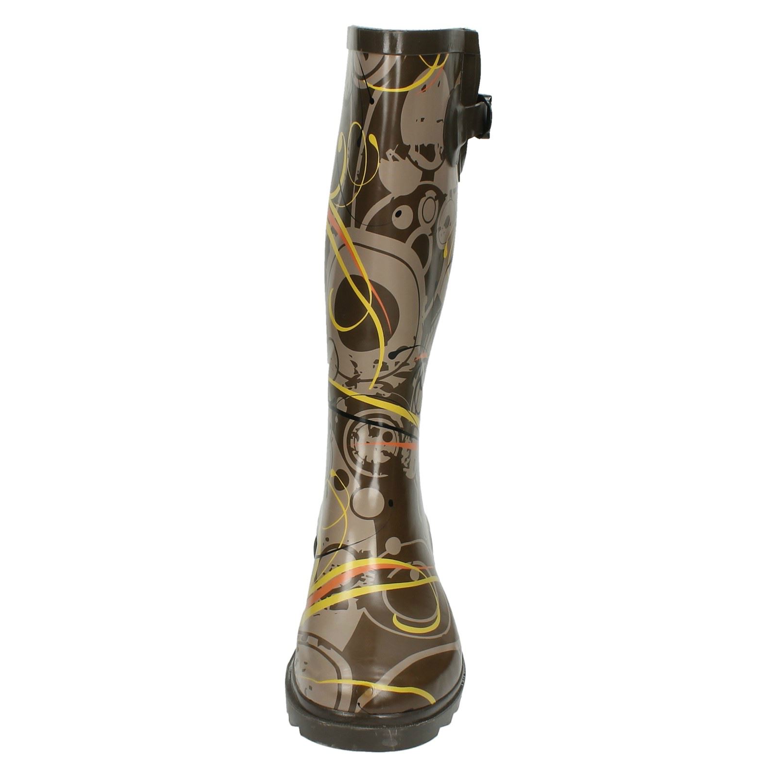 Ladies Spot On Swirls Design 'Wellington Boots' - Picture 9 of 10